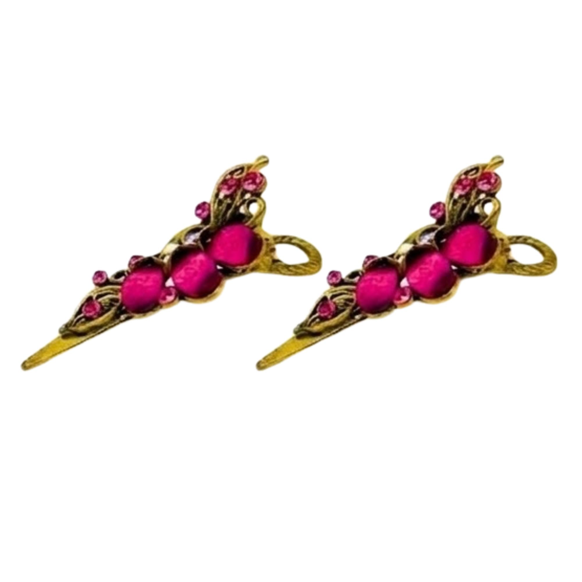 2 PCS Vintage Rhinestone Hair Clips for Women & Girls vintage hair clip product detail image