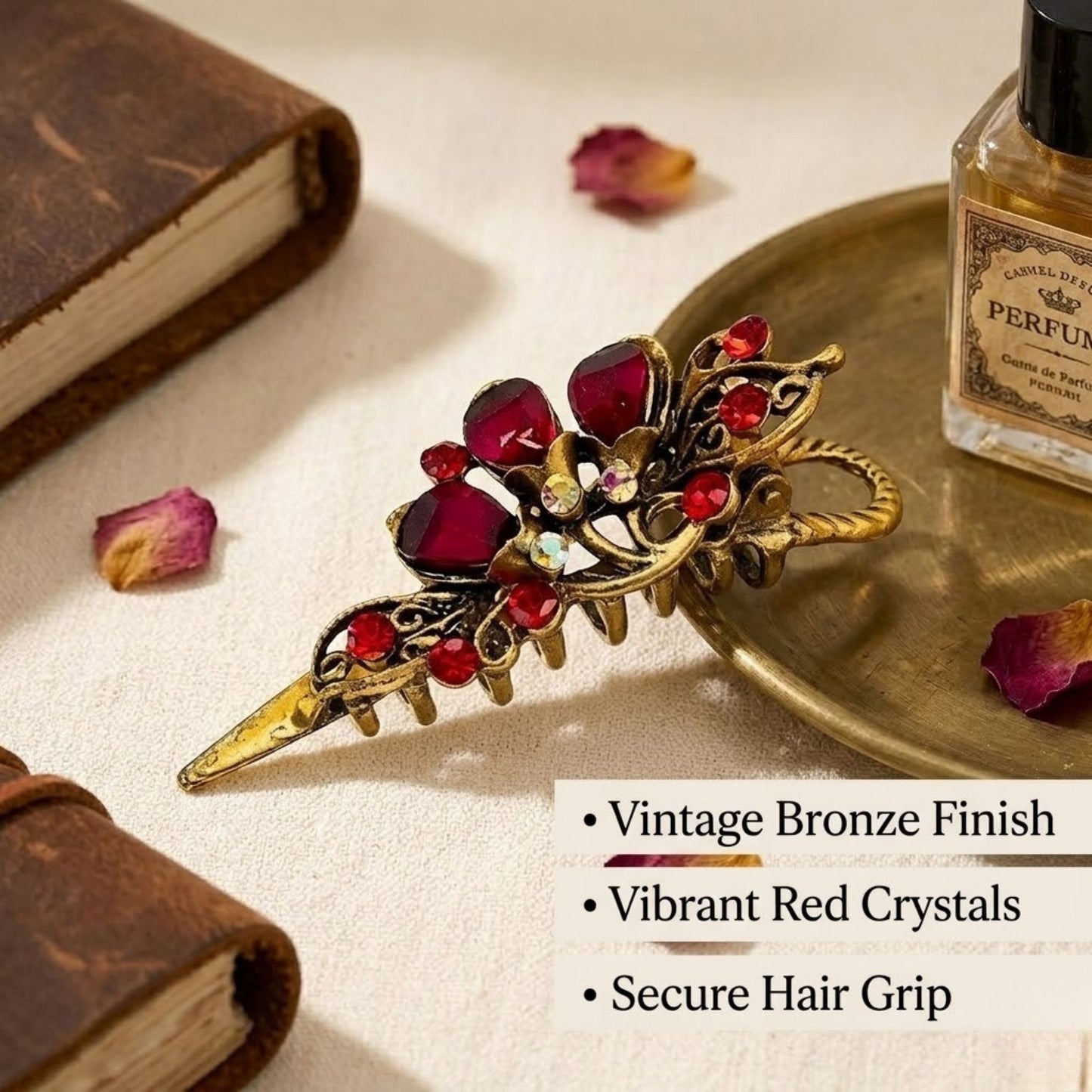 2 PCS Vintage Rhinestone Hair Clips for Women & Girls vintage hair clip product image 9