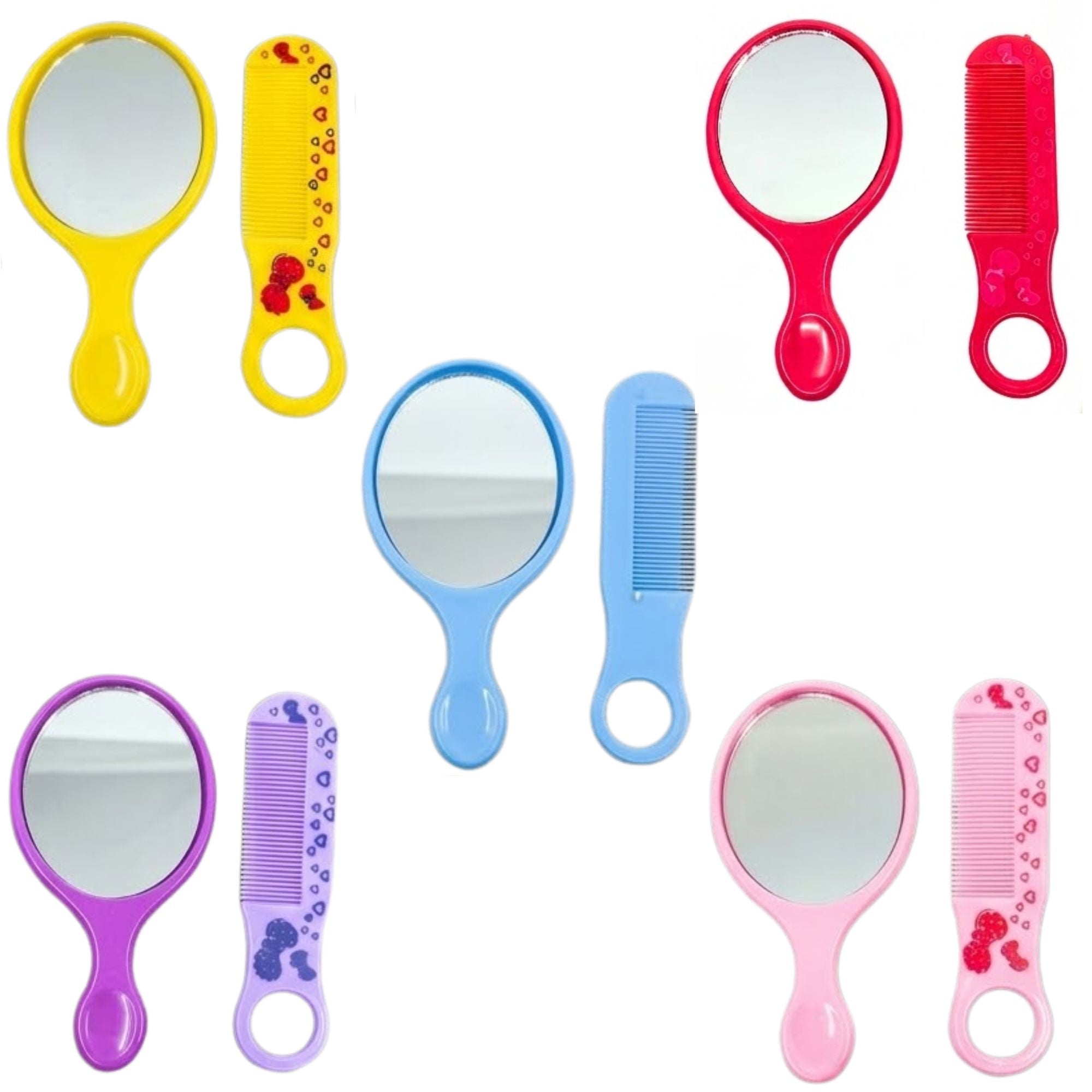 Compact Grooming Comb and Mirror Set Travel Essentials 2 Pcs Folding hair comb main product image