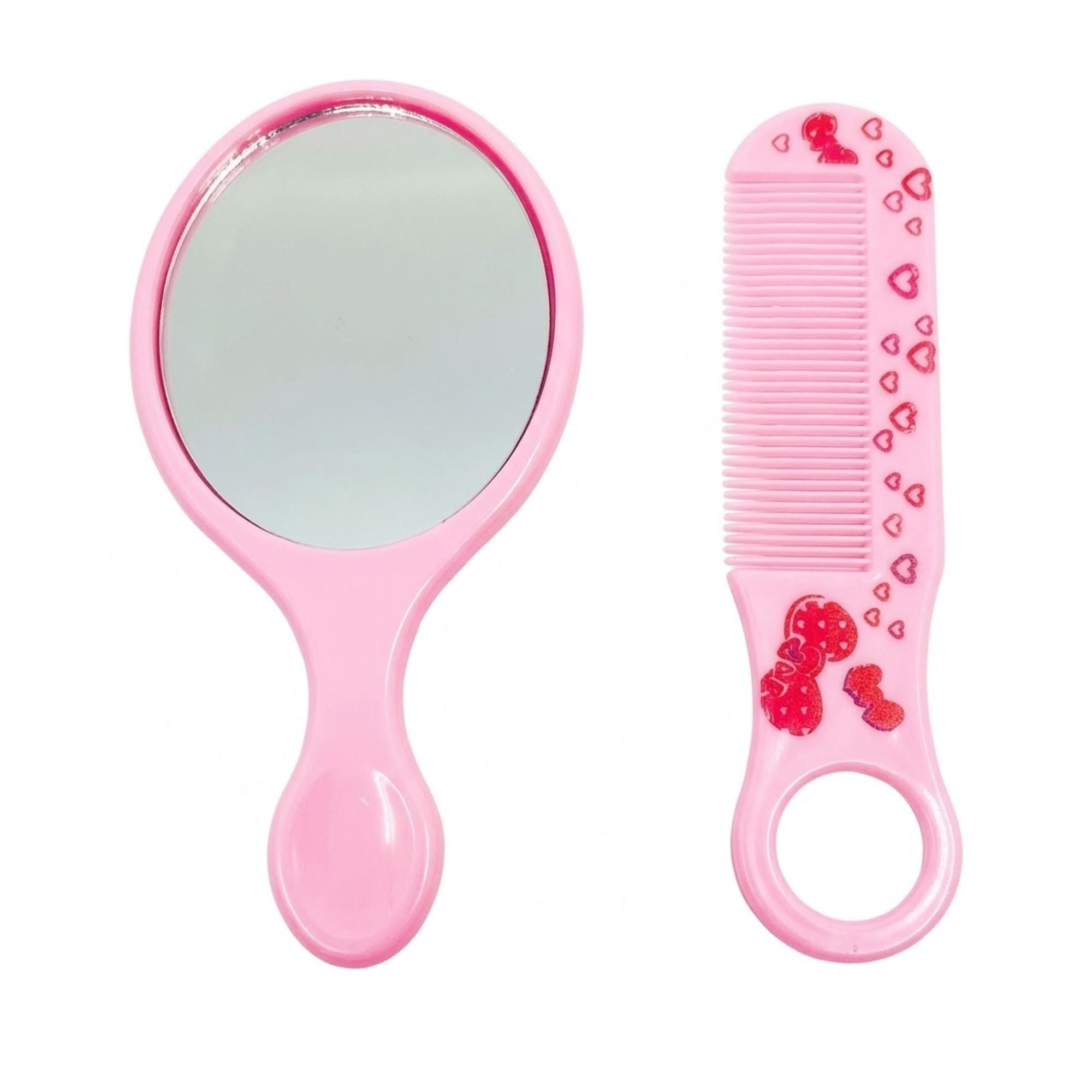 Compact Grooming Comb and Mirror Set Travel Essentials 2 Pcs Folding hair comb product detail image