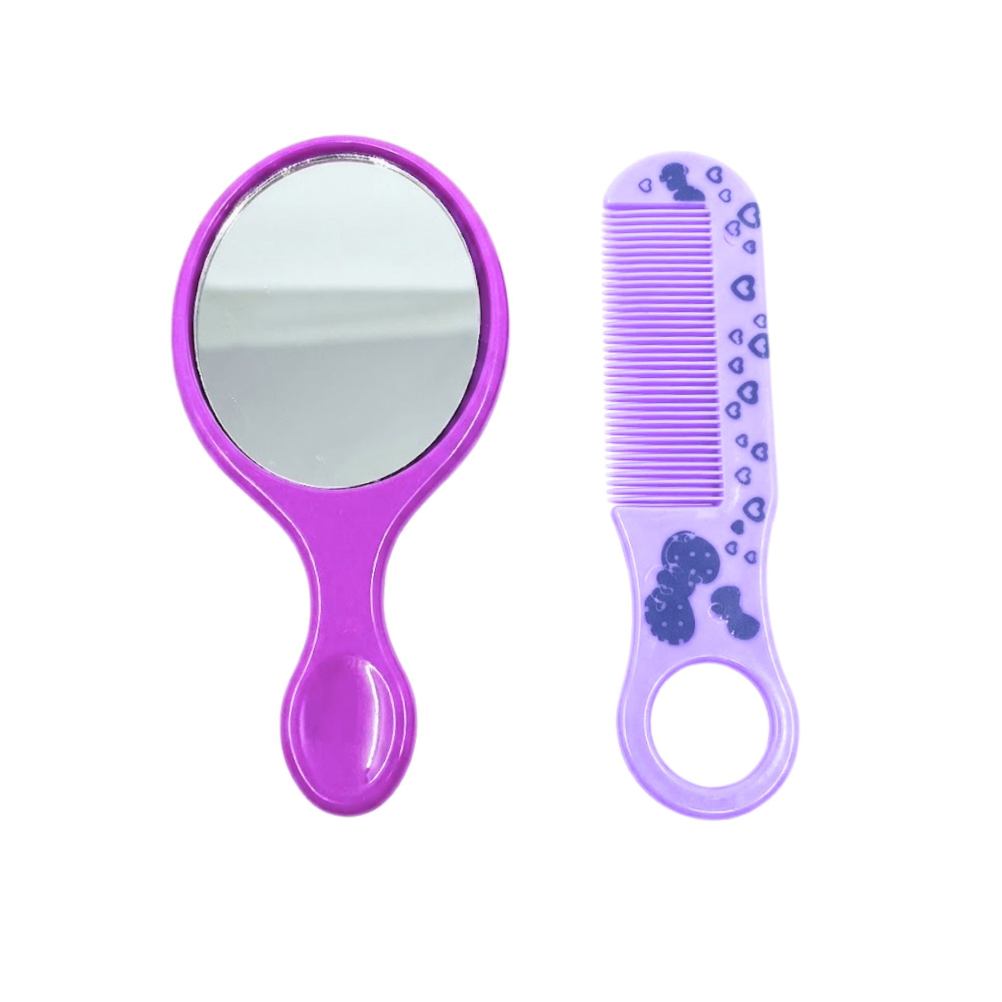 Compact Grooming Comb and Mirror Set Travel Essentials 2 Pcs Folding hair comb lifestyle use image