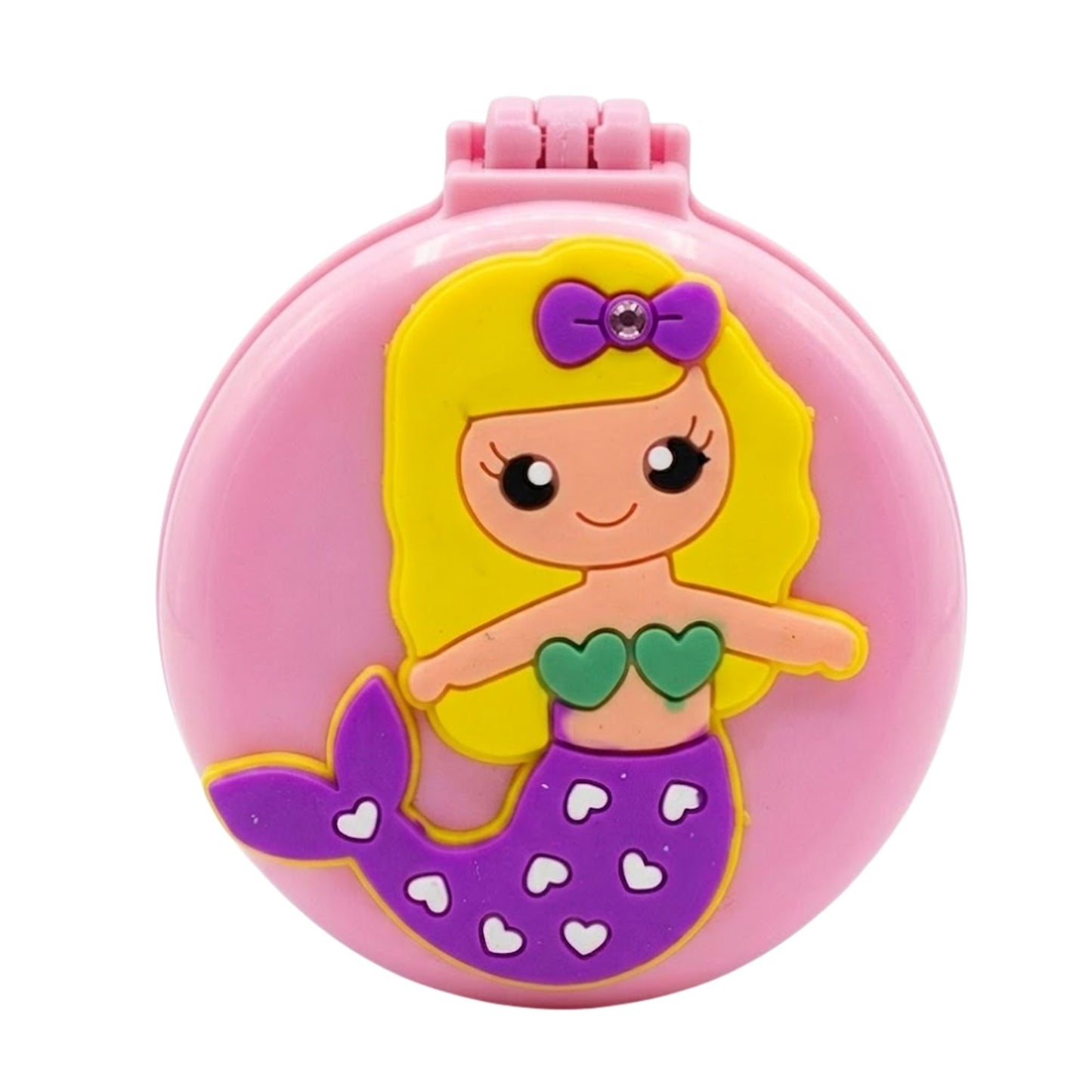 Kids Mermaid Makeup Mirror Hair Brush Compact Toy 1 Pack Foldable hair brushes product image 6