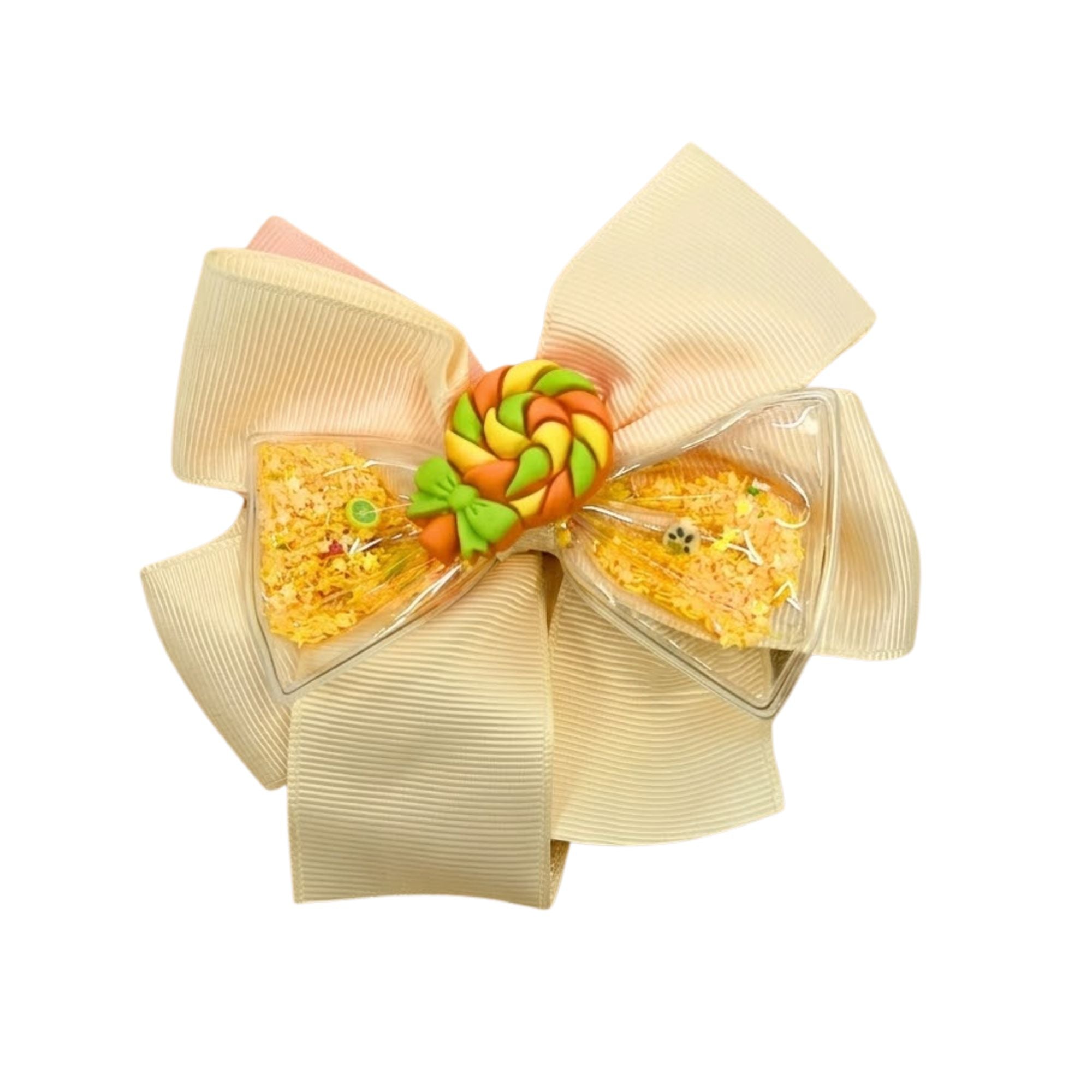 4.5" Candy Shaker Hair Bows 3D Lollipop Liquid Glitter Clips hair clips product image 7