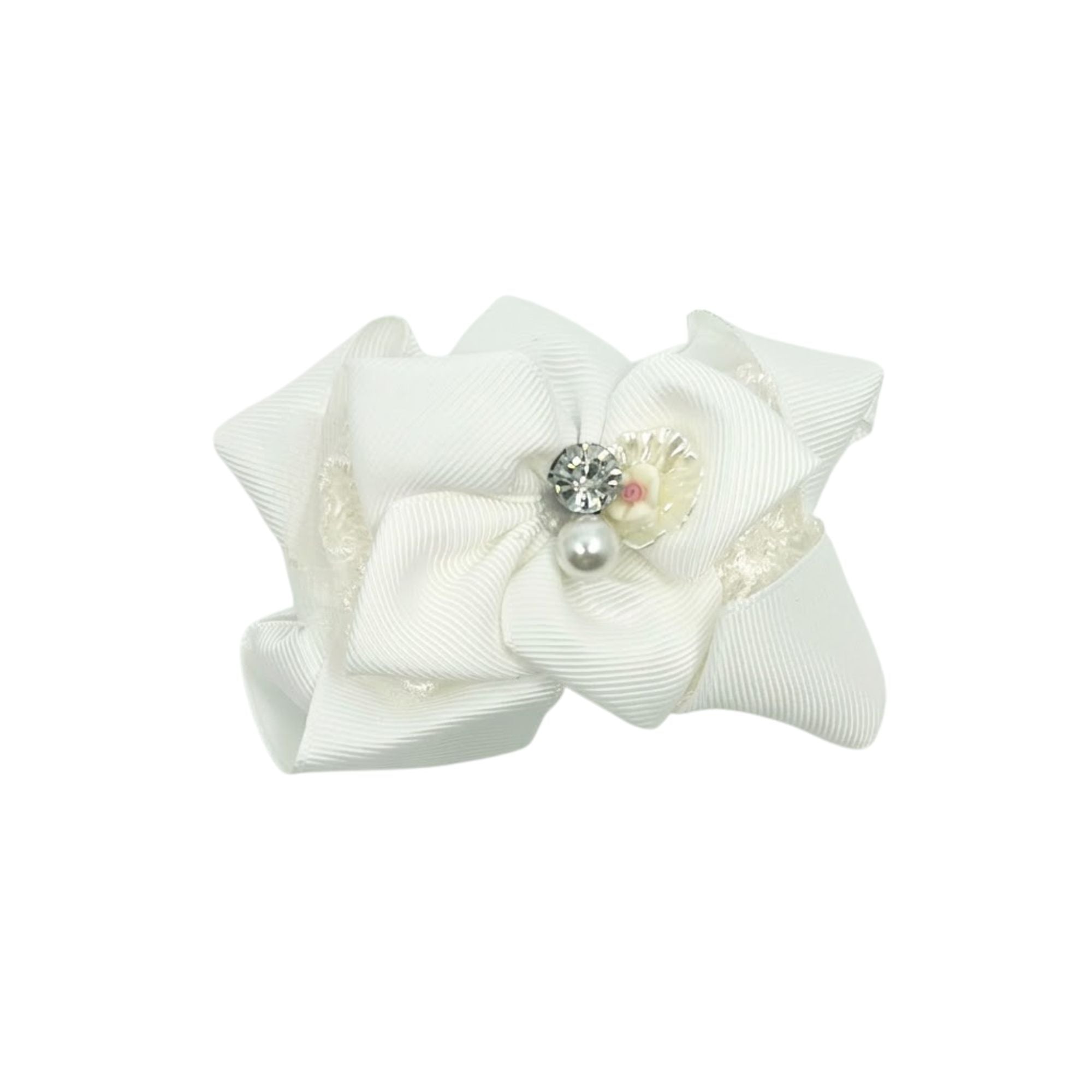 Elegant Grosgrain Ribbon Floral Bow Hair Clip Accessory hair clips product detail image