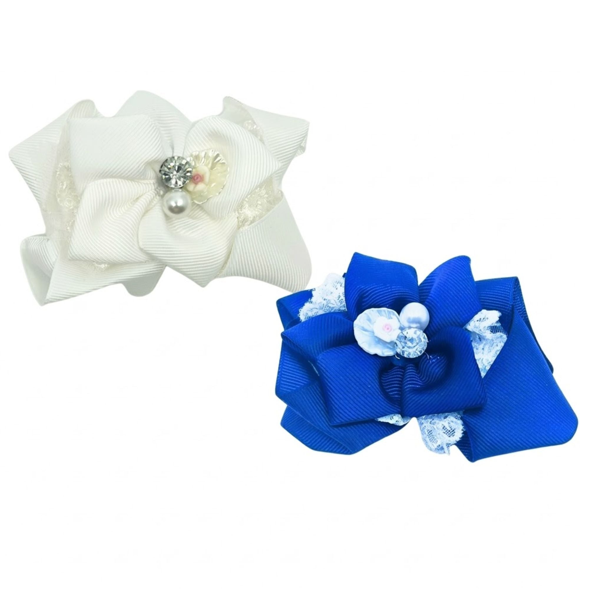 Elegant Grosgrain Ribbon Floral Bow Hair Clip Accessory hair clips main product image