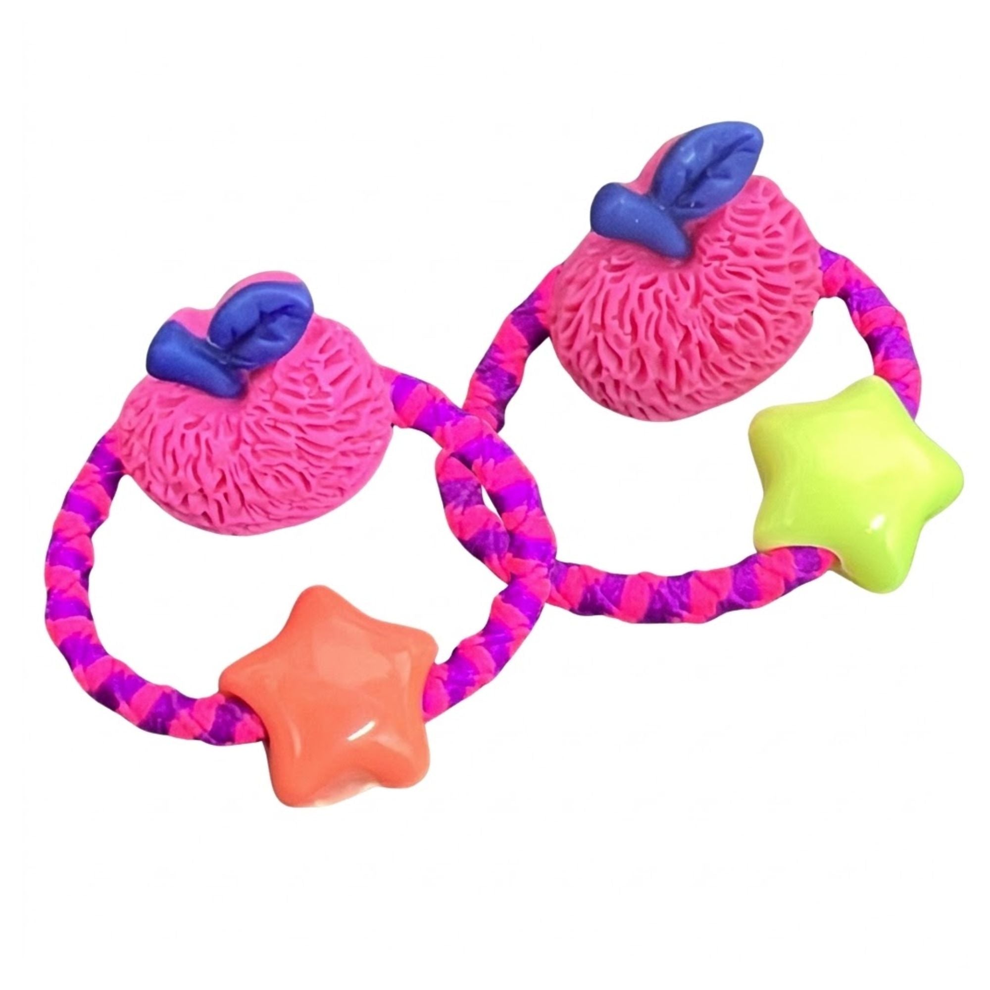 Cute Elastic Hair Bands Star Charm Kids Ponytail Holders size and feature image