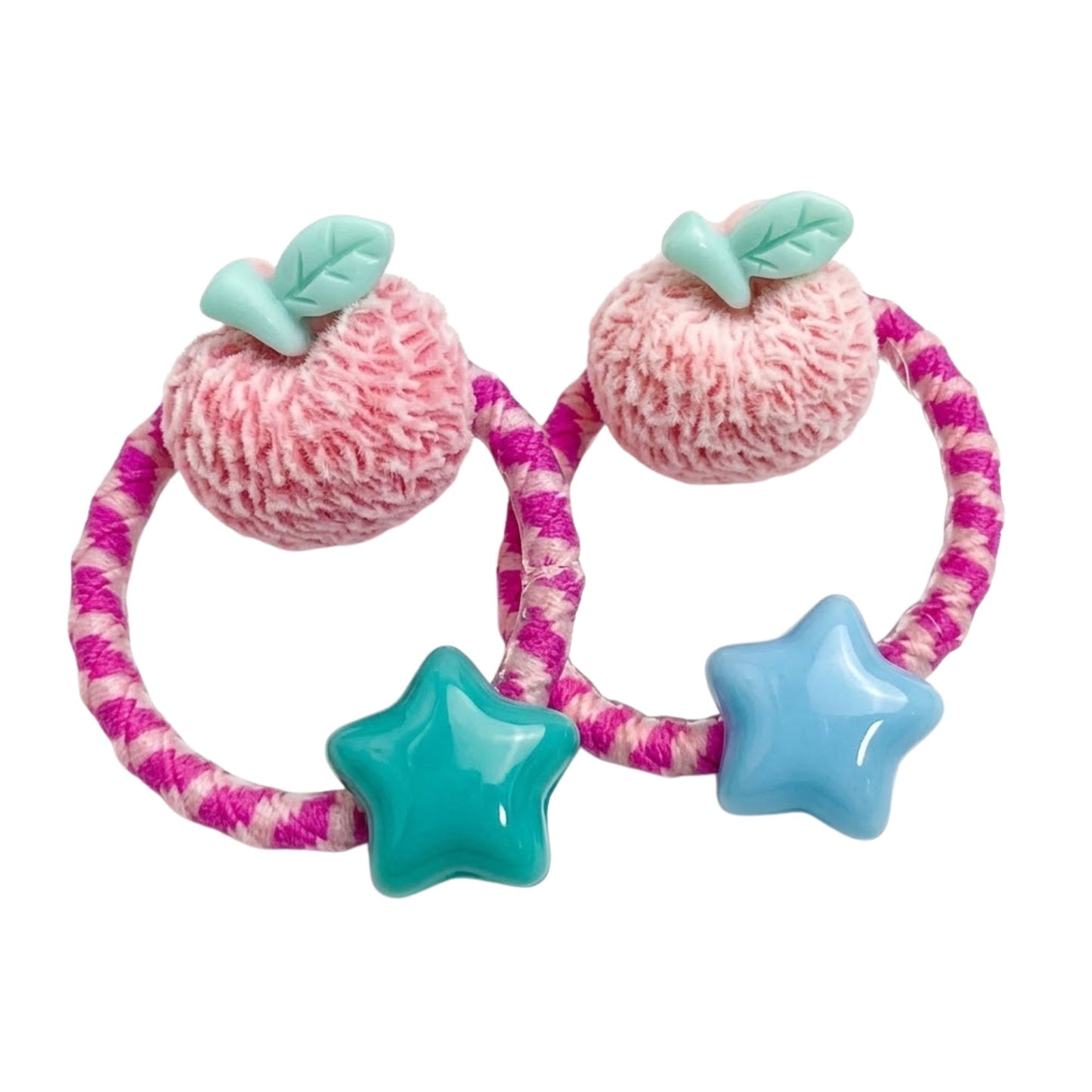 Cute Elastic Hair Bands Star Charm Kids Ponytail Holders lifestyle use image