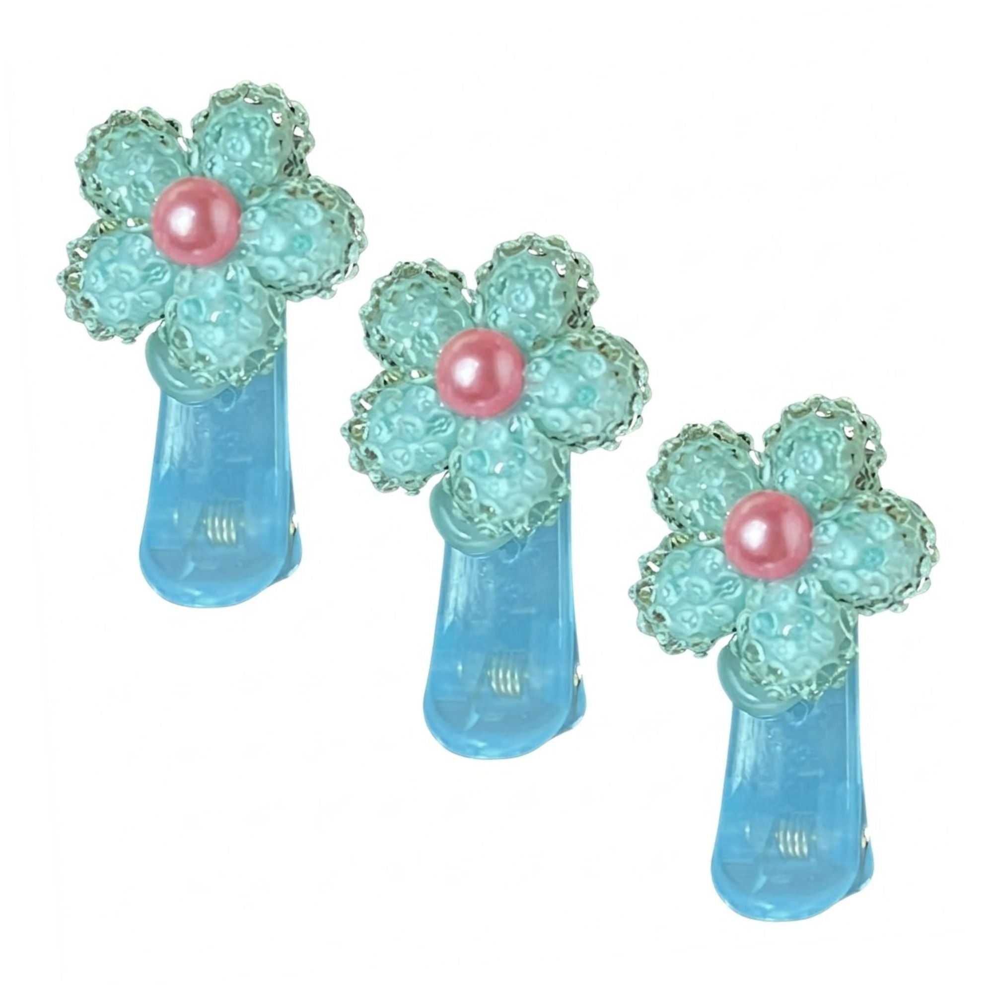 Sparkling Flower Hair Clips for Toddlers and Kids 3 Pieces Hair Pins, Claws & Clips lifestyle use image