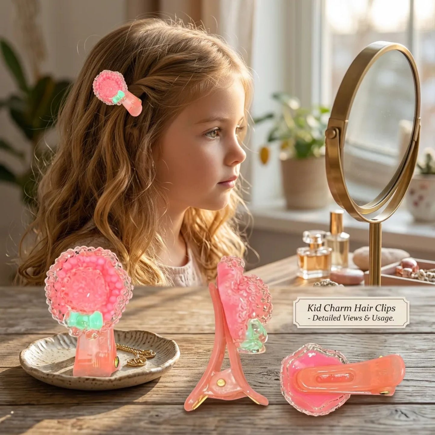 Elegant Acetate Floral Charm Duckbill Hair Clips for Kids 3 Pack Hair Pins, Claws & Clips product image 10