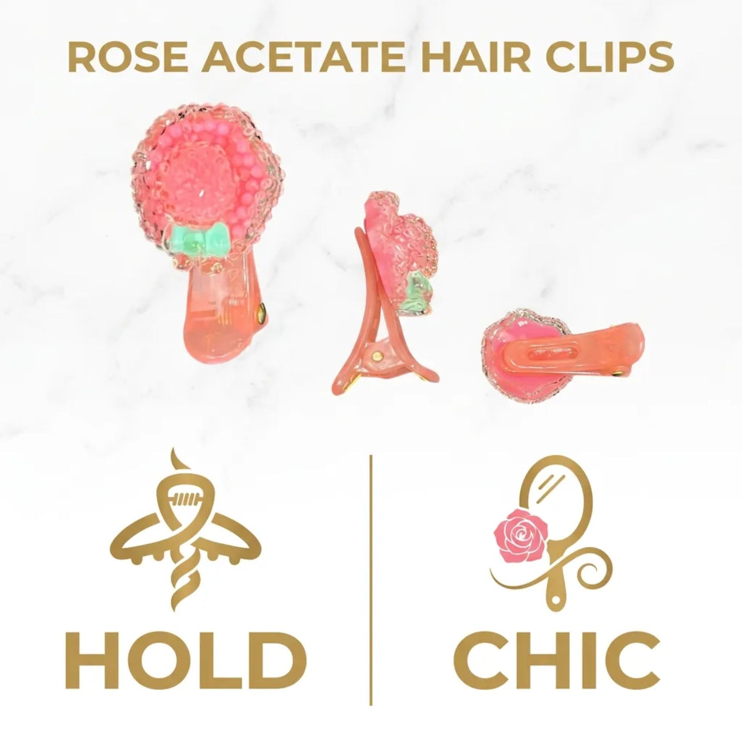 Elegant Acetate Floral Charm Duckbill Hair Clips for Kids 3 Pack Hair Pins, Claws & Clips product image 9