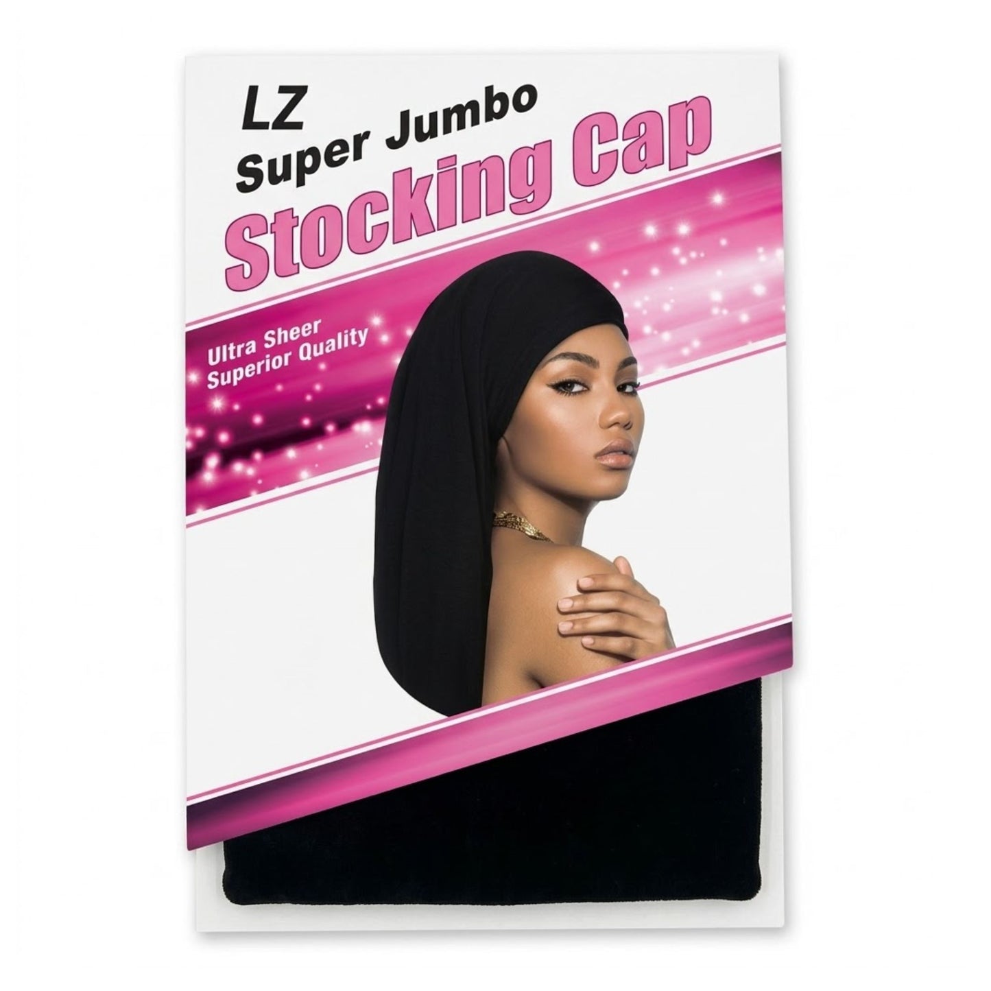 15" LZ Super Jumbo Stocking Cap Ultra Sheer Superior Quality Hair Net main product image