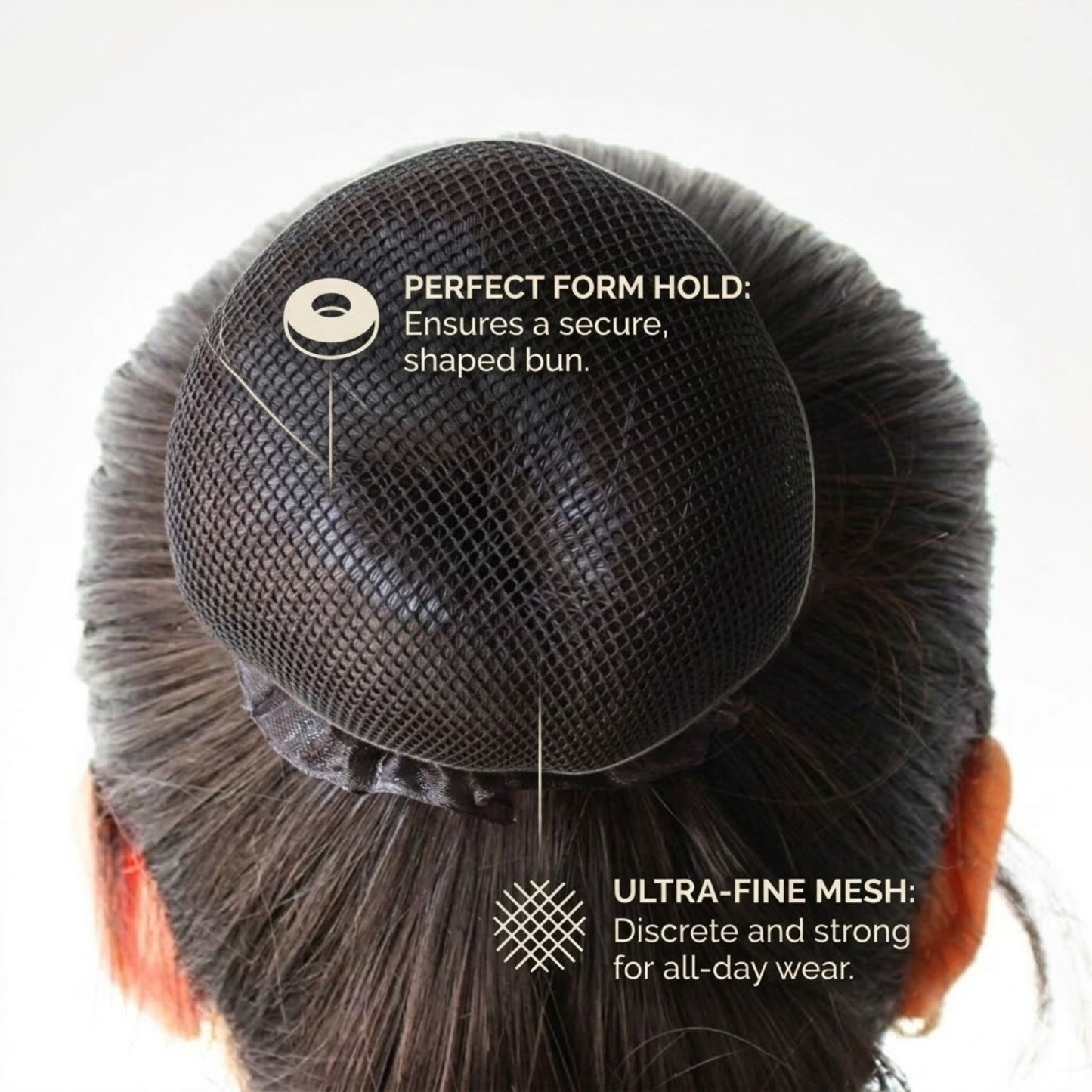 Invisible Hair Bun Net Strong Hold Ballet Hair Mesh Hair Net product detail image