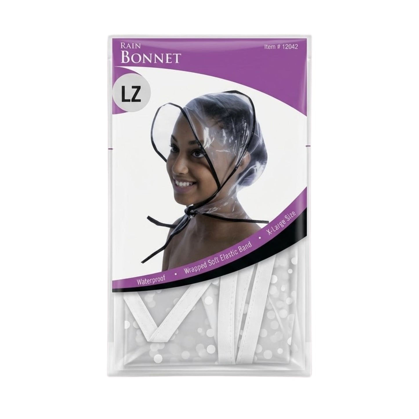 48" Waterproof Clear Rain Bonnet with Soft Elastic Band XL Stocking wave caps main product image