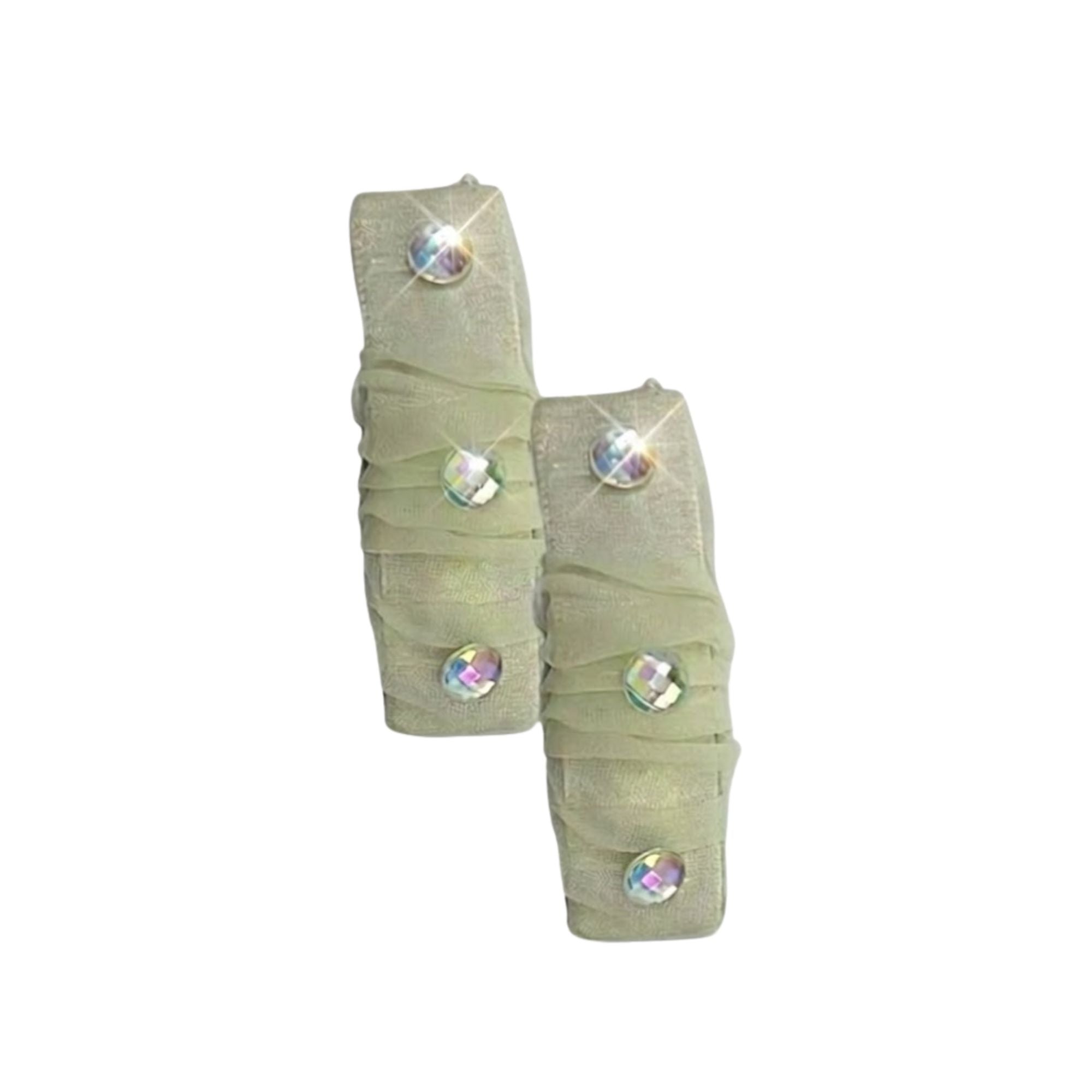 Sparkling Tulle Rhinestone Hair Clips 2 Piece Set main product image