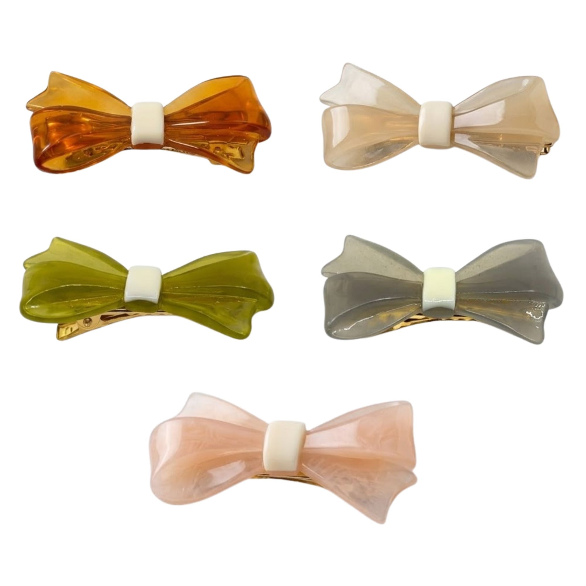 2" Elegant Bow Hair Clip Durable Resin Stylish Grip Fit hair clips main product image