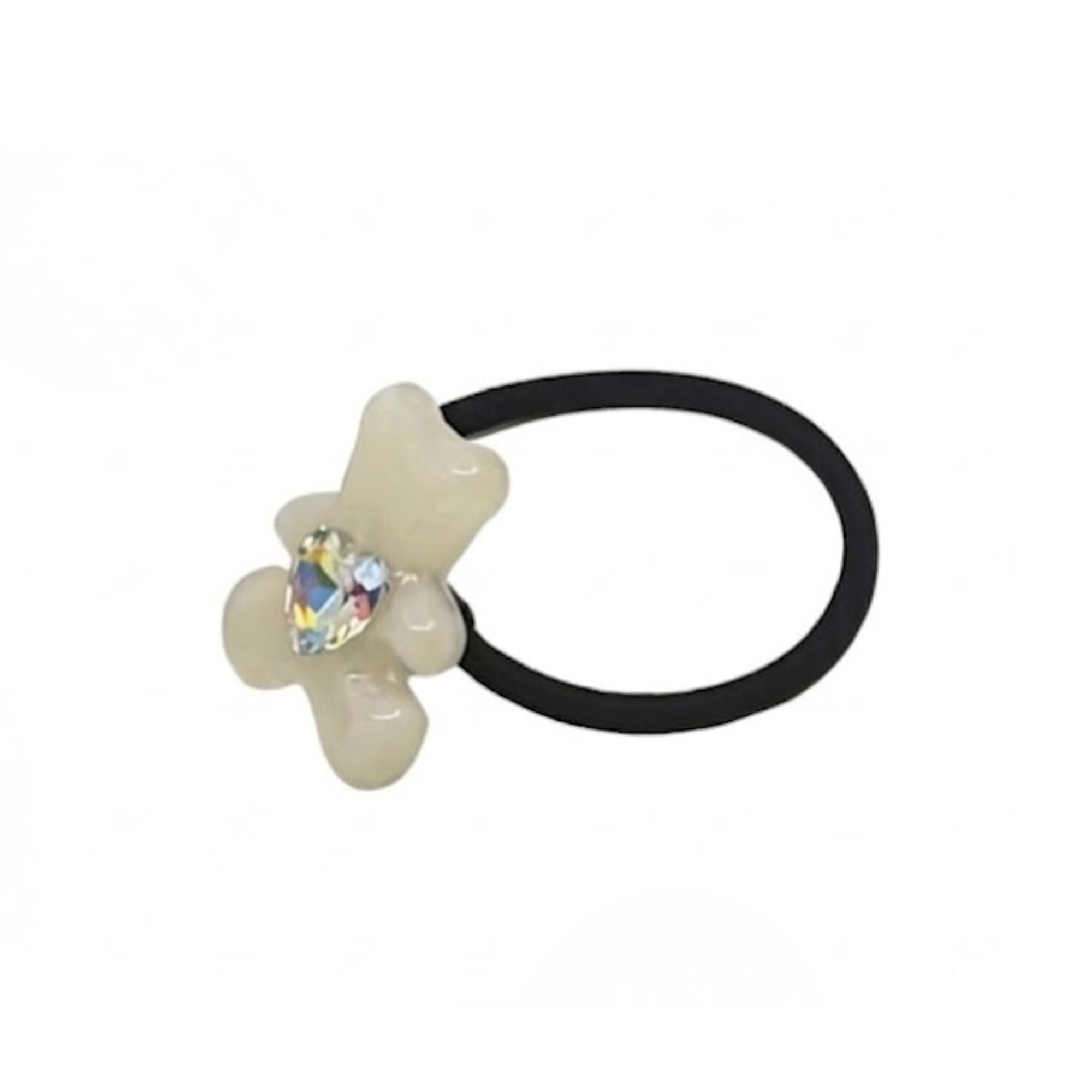 4" Teddy Bear Heart Crystal Resin Hair Tie Elastic Band Hair Bands product image 6