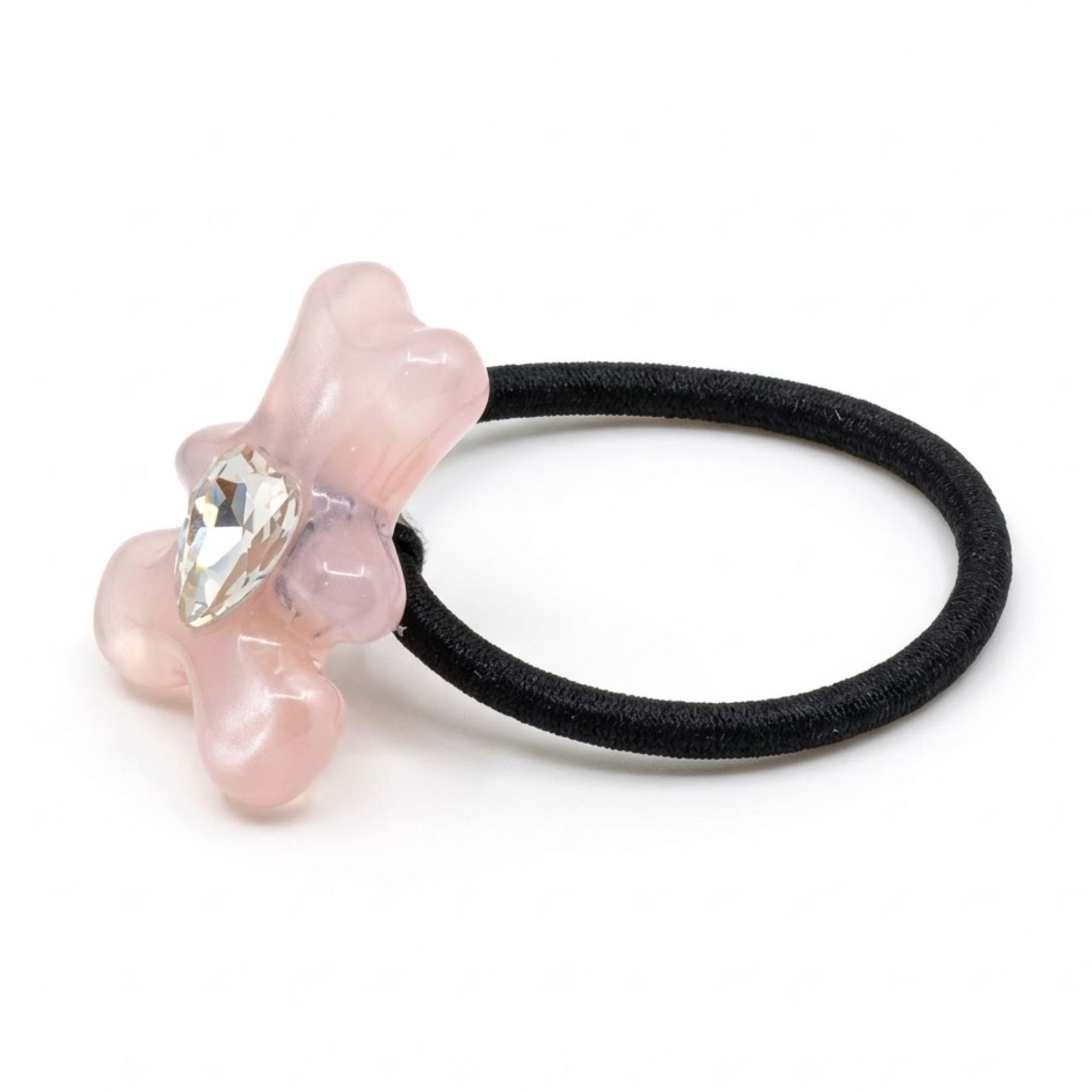 4" Teddy Bear Heart Crystal Resin Hair Tie Elastic Band Hair Bands product image 5