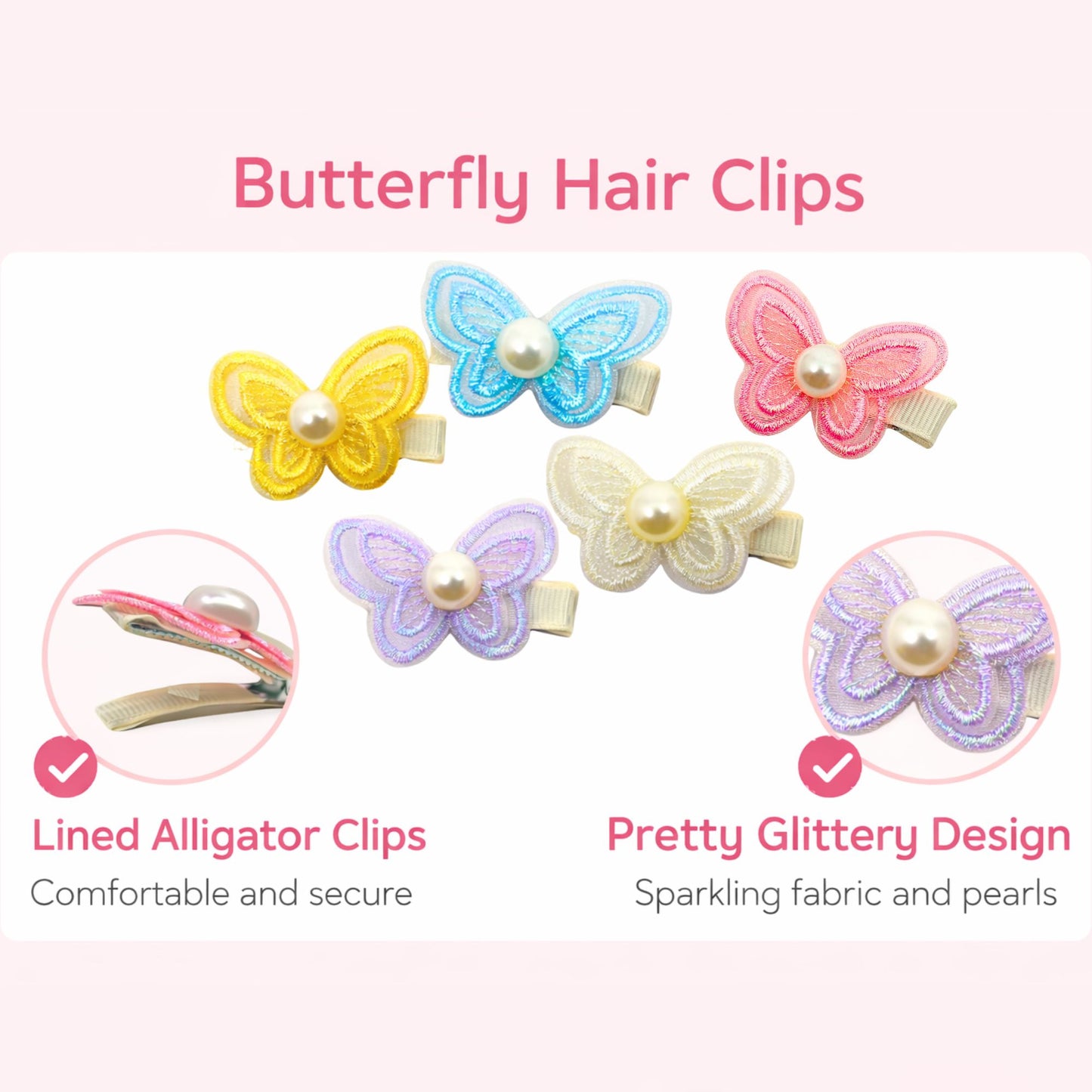 2" Sparkling Butterfly Alligator Hair Clips 1 Piece product image 8