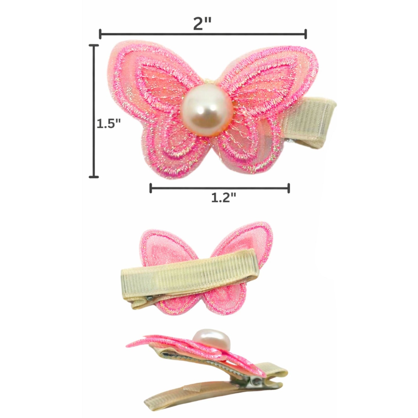 2" Sparkling Butterfly Alligator Hair Clips 1 Piece product image 7
