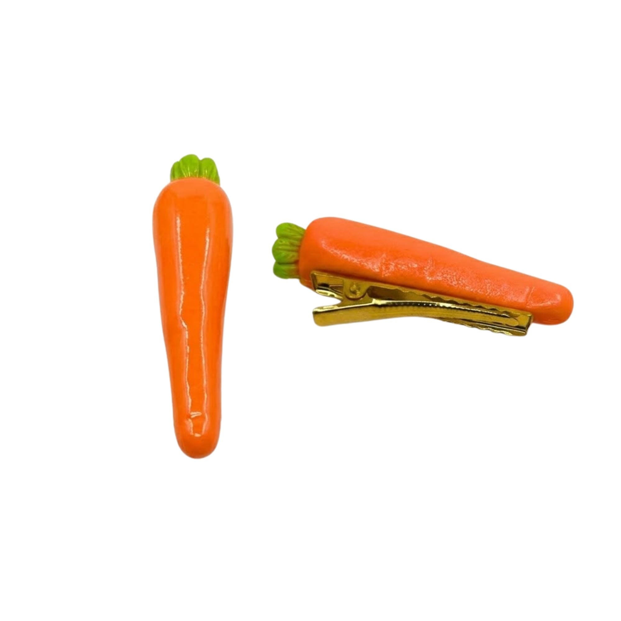 2.25" Fun Vegetable Shape Alligator Hair Clips for Kids lifestyle use image