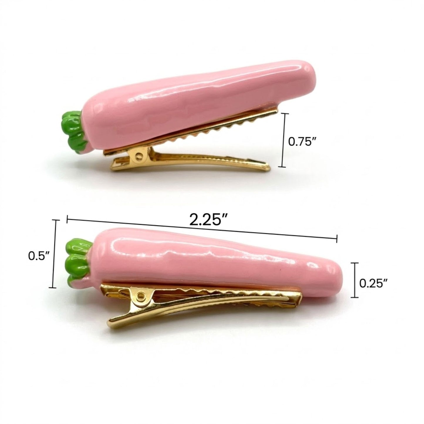 2.25" Fun Vegetable Shape Alligator Hair Clips for Kids product image 7