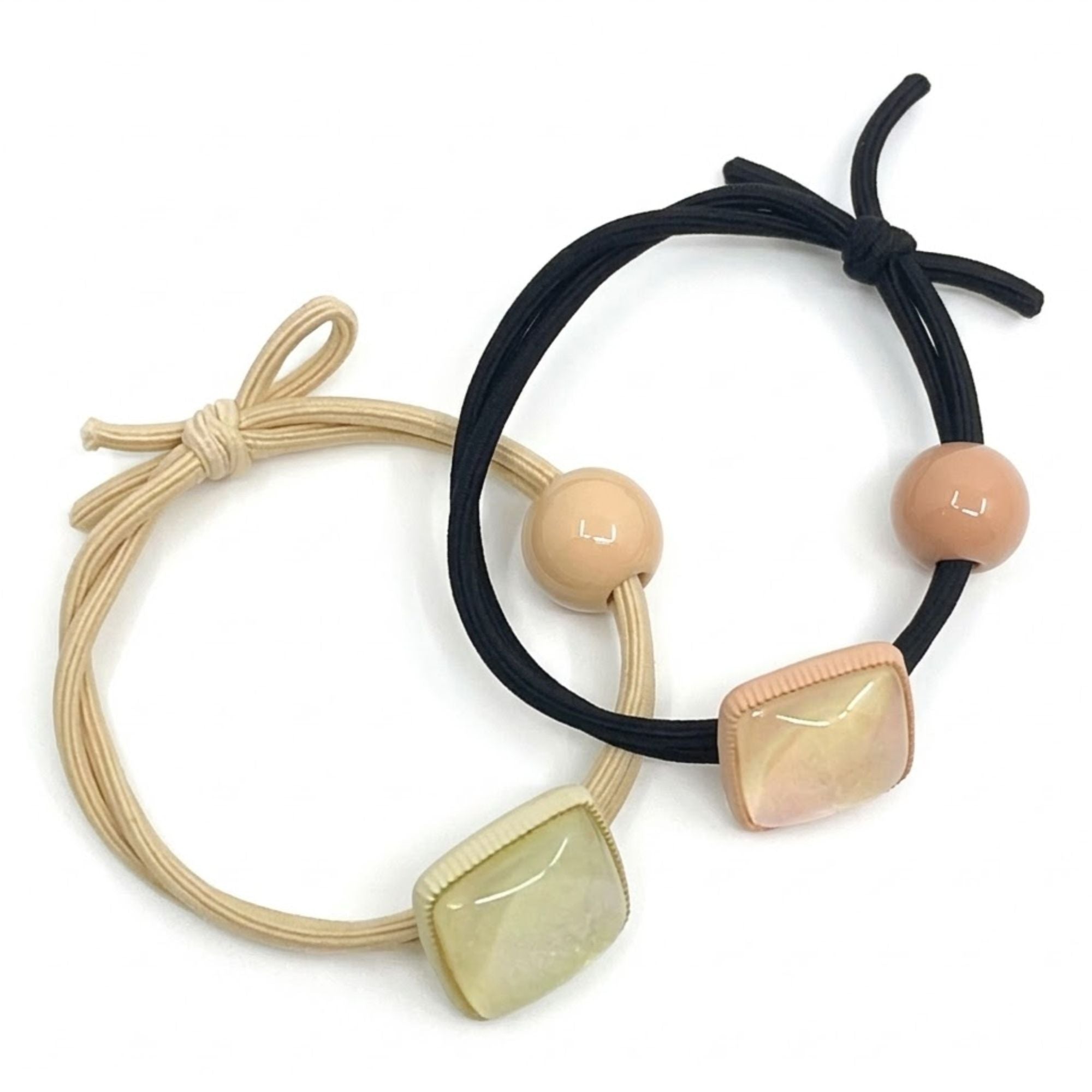 2" Modern Square Charm Elastic Hair Band Ponytail Holders Hair Bands main product image