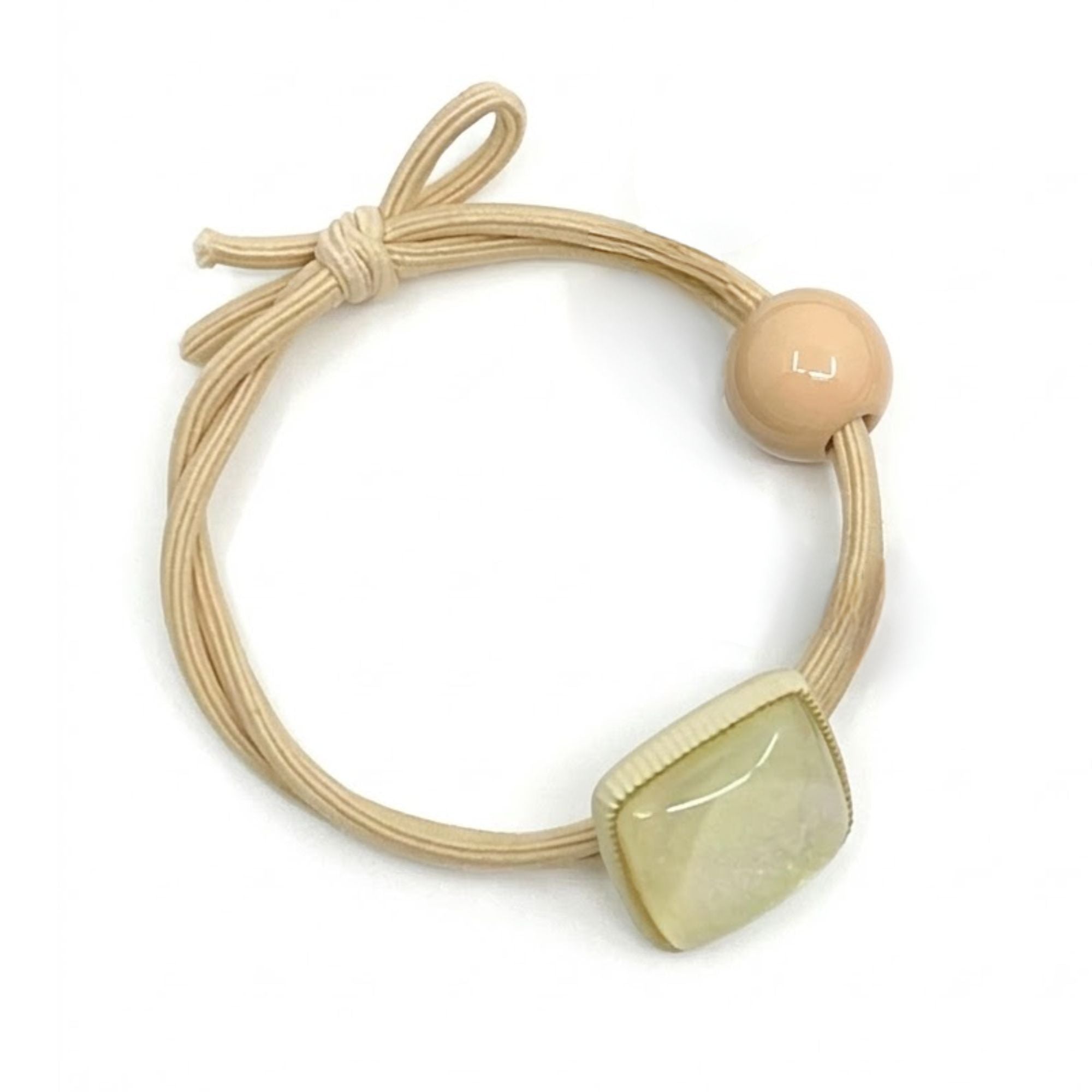 2" Modern Square Charm Elastic Hair Band Ponytail Holders Hair Bands size and feature image