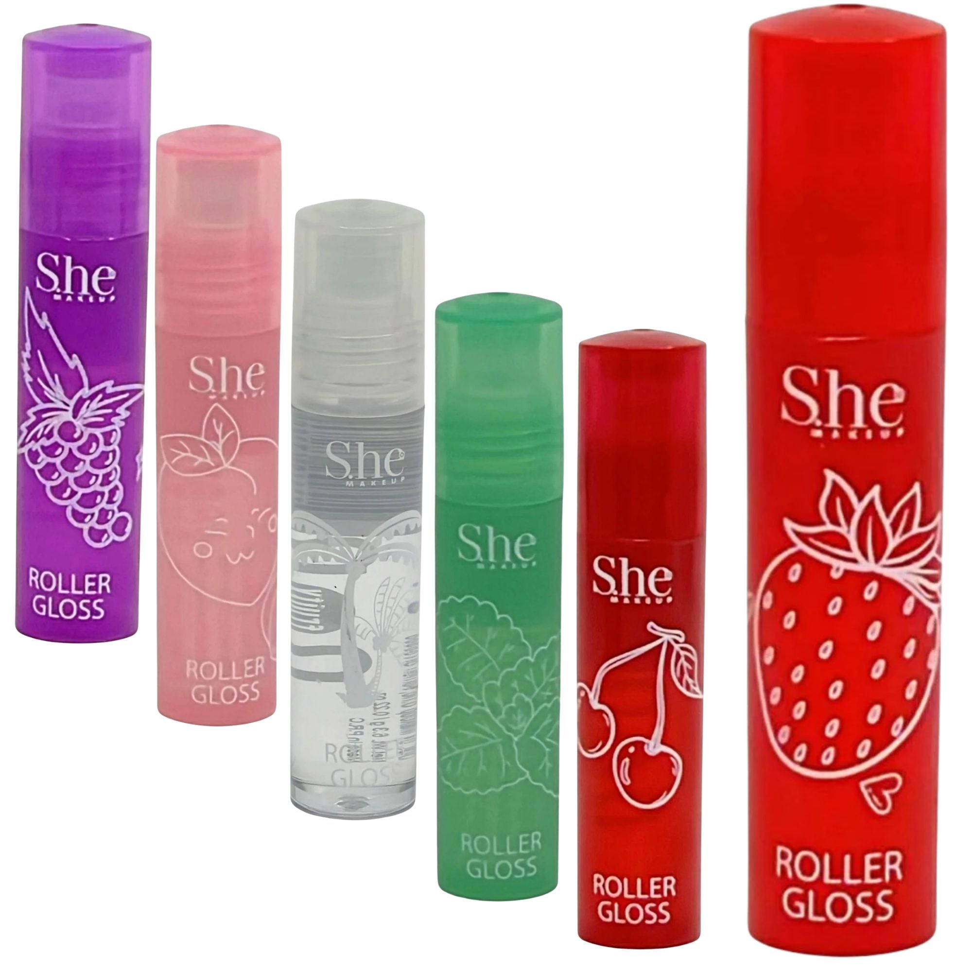 She Makeup – 0.22oz Clear Lip Gloss with Flavor Scents: 1 Pack