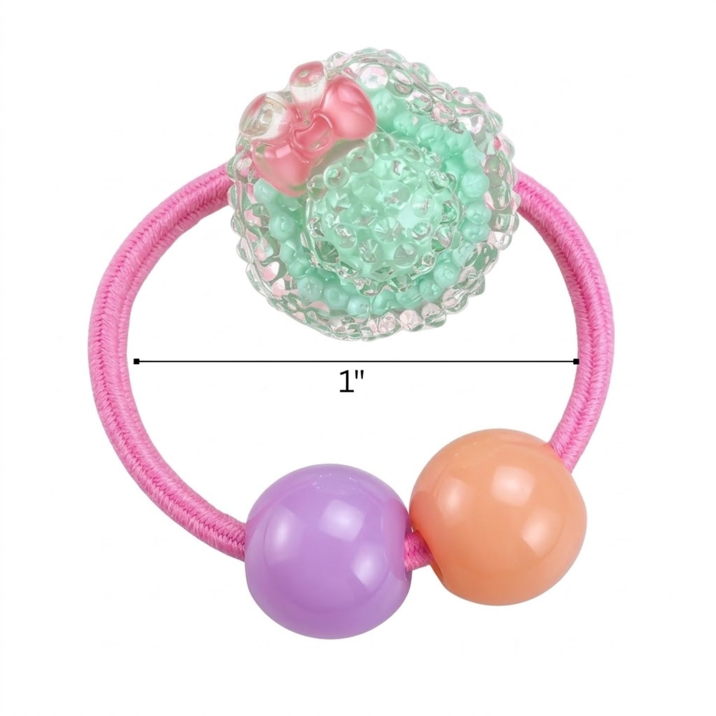 Kids Beaded Hair Ties Soft Stretch Ponytail Holders Set Hair Bands product image 7