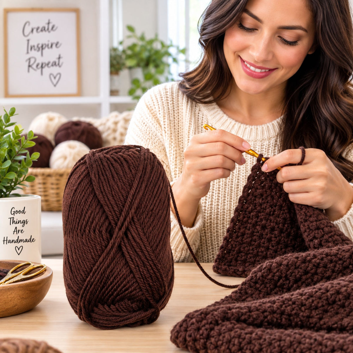 1.76 oz Acrylic Soft Yarn for Crocheting & Knitting – Craft Yarn for DIY Projects, Handmade Crafts, Beginners & Experienced Crafters