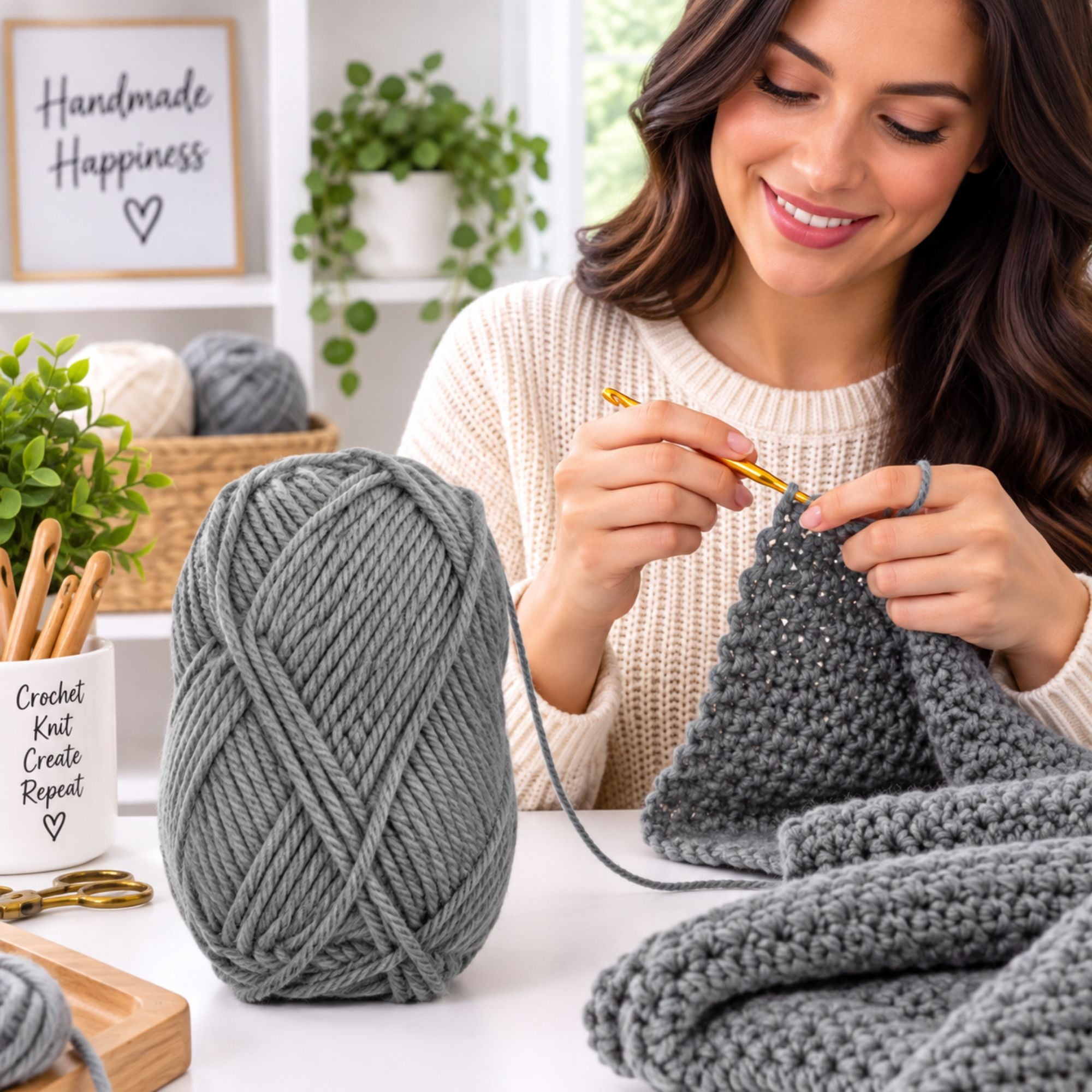 1.76 oz Acrylic Soft Yarn for Crocheting & Knitting – Craft Yarn for DIY Projects, Handmade Crafts, Beginners & Experienced Crafters