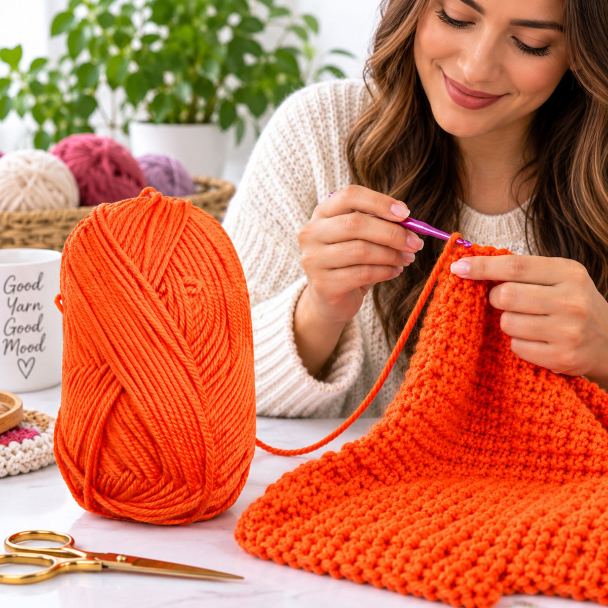 1.76 oz Acrylic Soft Yarn for Crocheting & Knitting – Craft Yarn for DIY Projects, Handmade Crafts, Beginners & Experienced Crafters