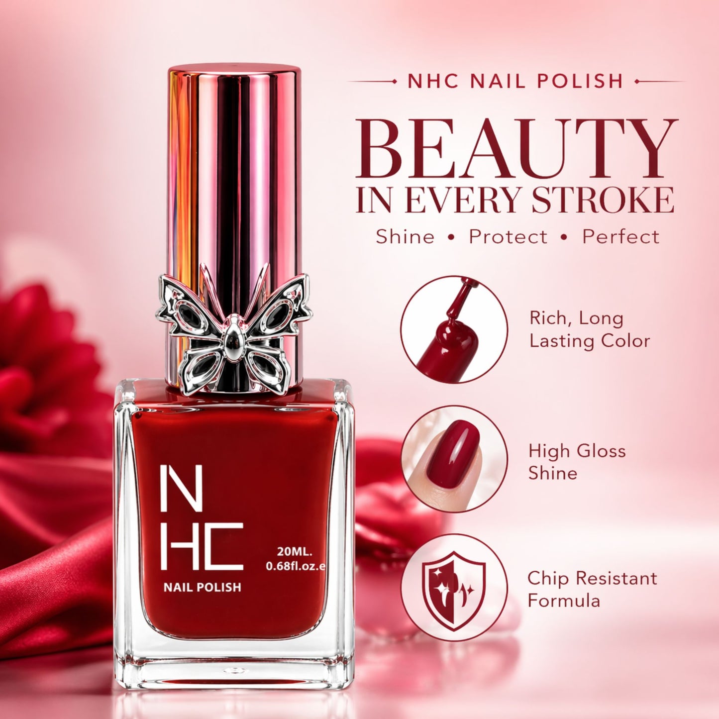 20ML NHC Long Lasting Glossy Finish Nail Polish