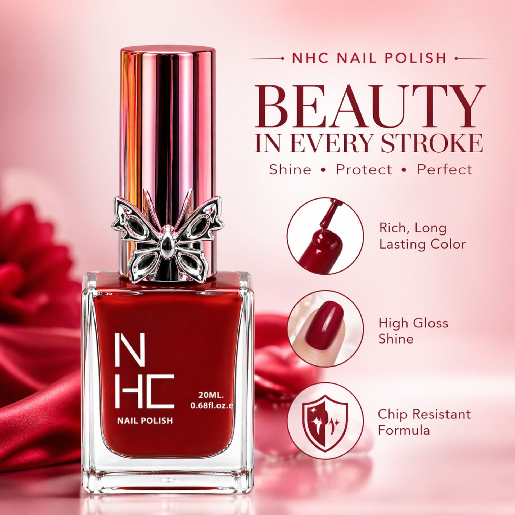 20ML NHC Long Lasting Glossy Finish Nail Polish