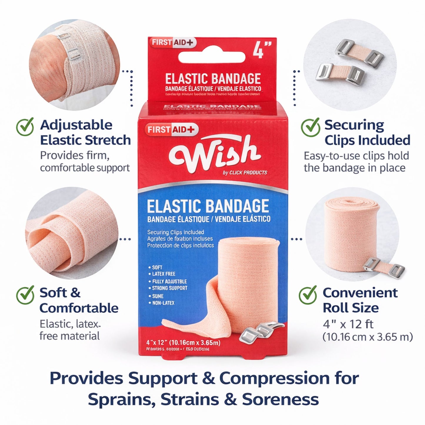 Wish Elastic Bandage: 1 Pack Personal Care Safety product detail image