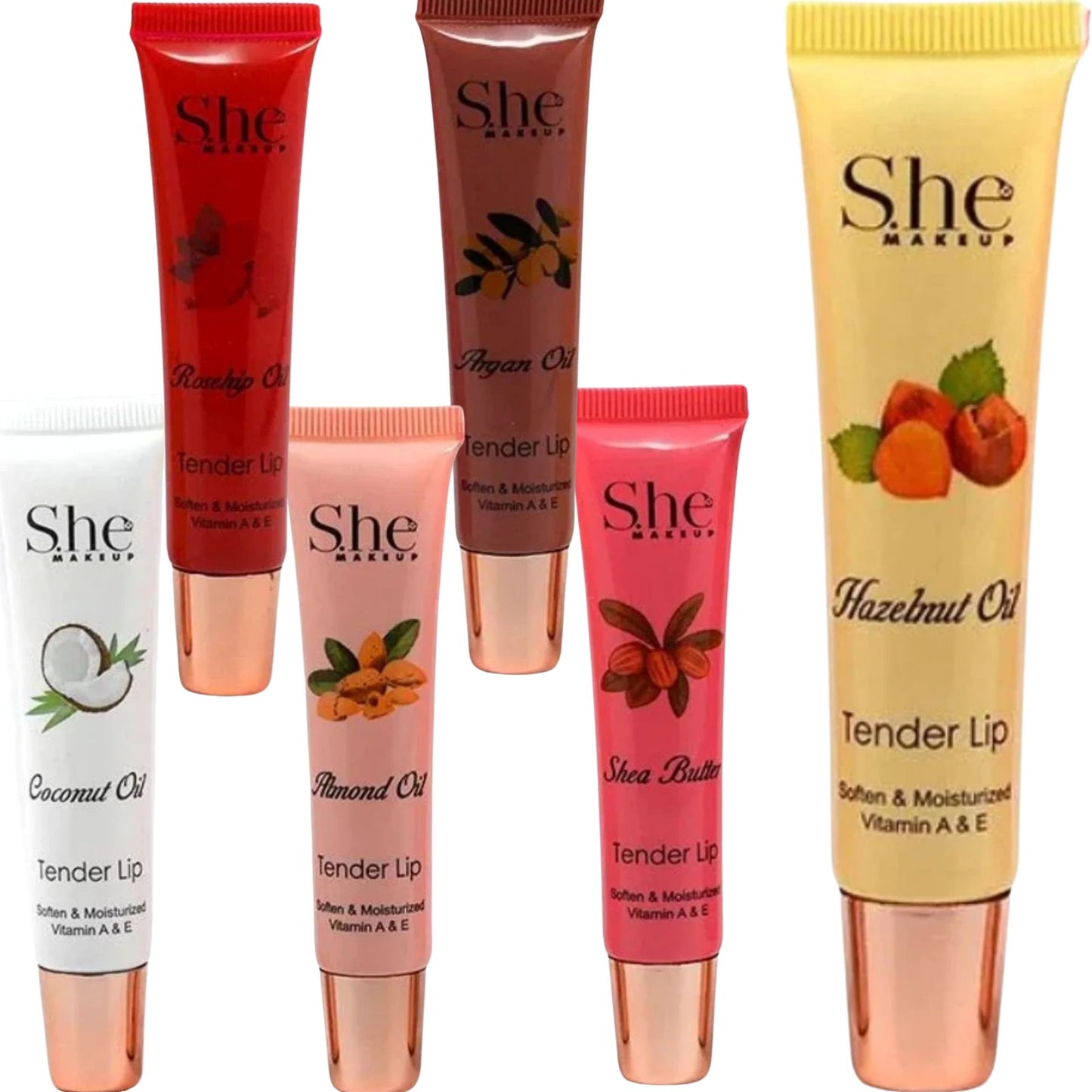 SHE Makeup Tender Lip Oil – Lightweight Glossy Lip Oil, 1 Pack