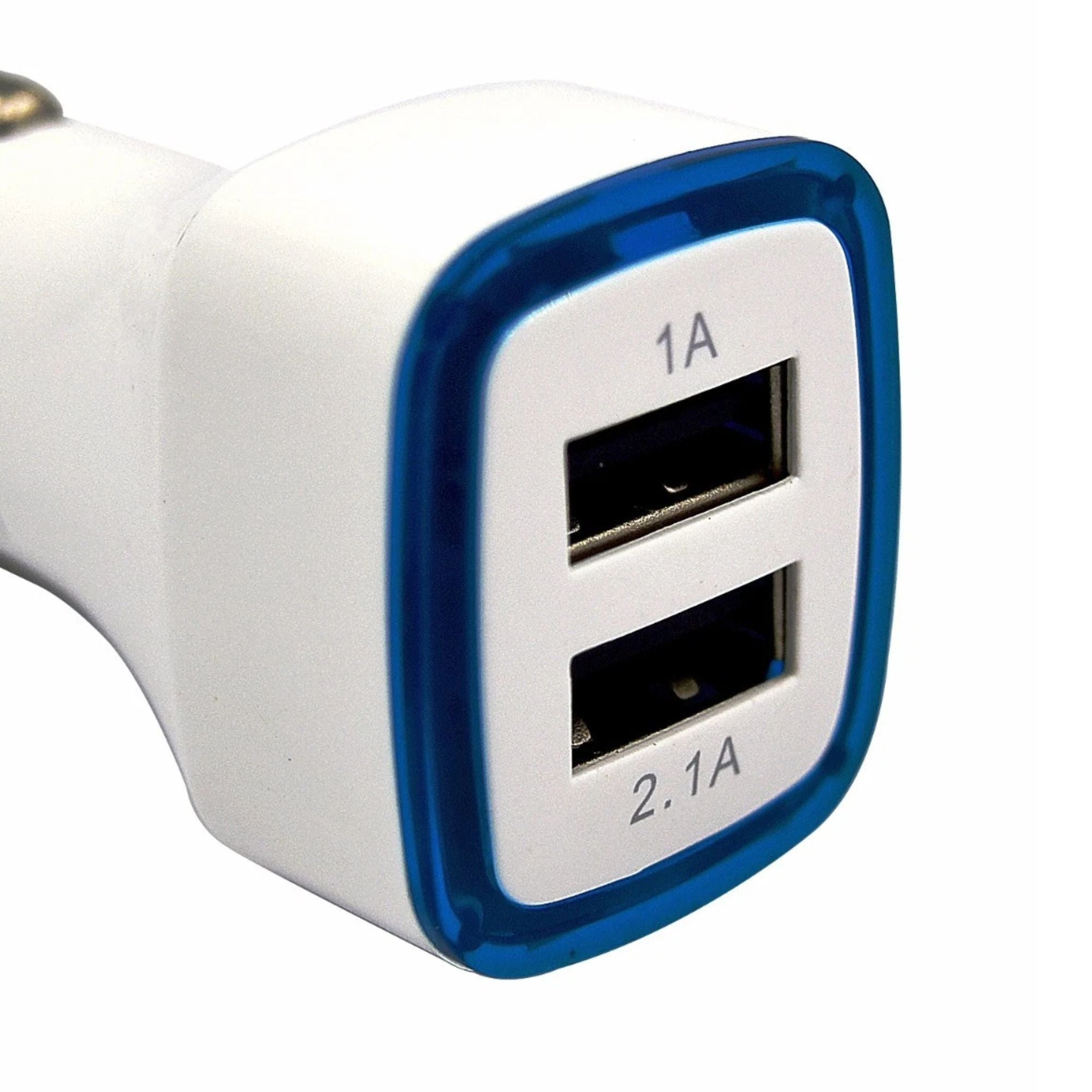 Dual USB 2 Port DC Car Charger 2.1A + 1.0A with LED Light 1 Pack Power Adapters & Chargers Gift lifestyle use image