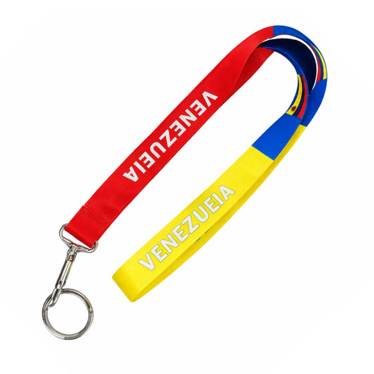Durable 18" Venezuela Flag Lanyard & Keychain Neck Strap