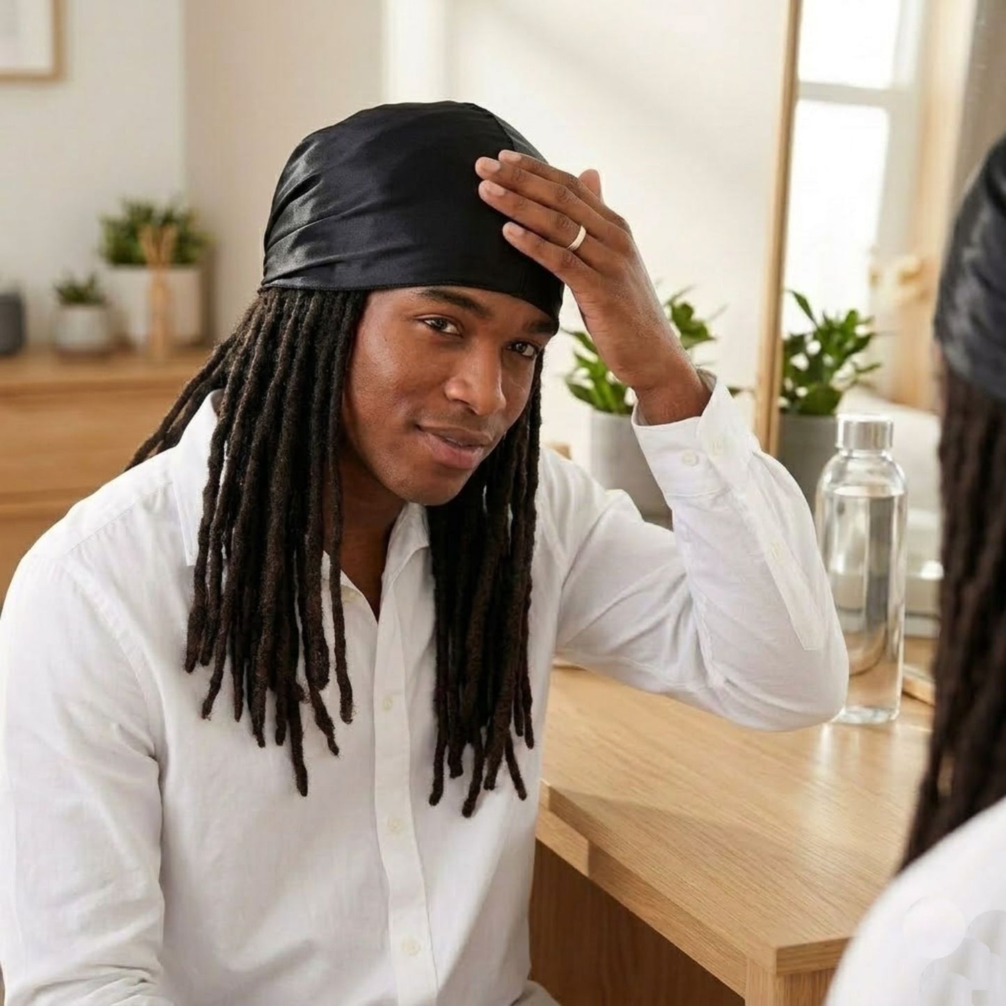 Unisex Jumbo Marley Wave Cap Stretch Dreadlock Wrap Unisex Wave Cap lifestyle use image