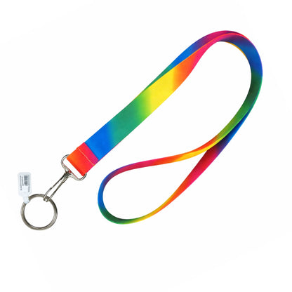 Durable 18" Rainbow Pride Lanyard Vibrant LGBTQ+ Strap