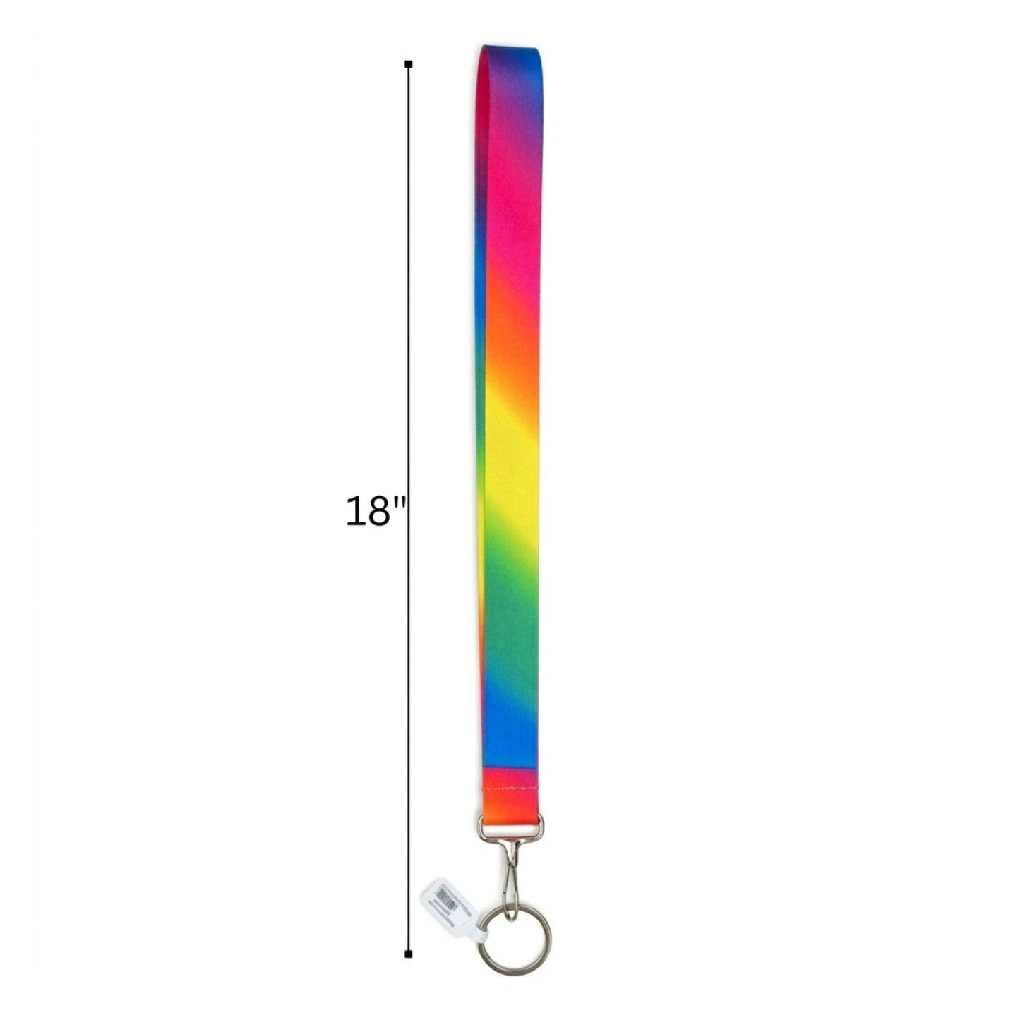 Rainbow Pride 18 Inch Lanyard: Vibrant LGBTQ+ Neck Strap