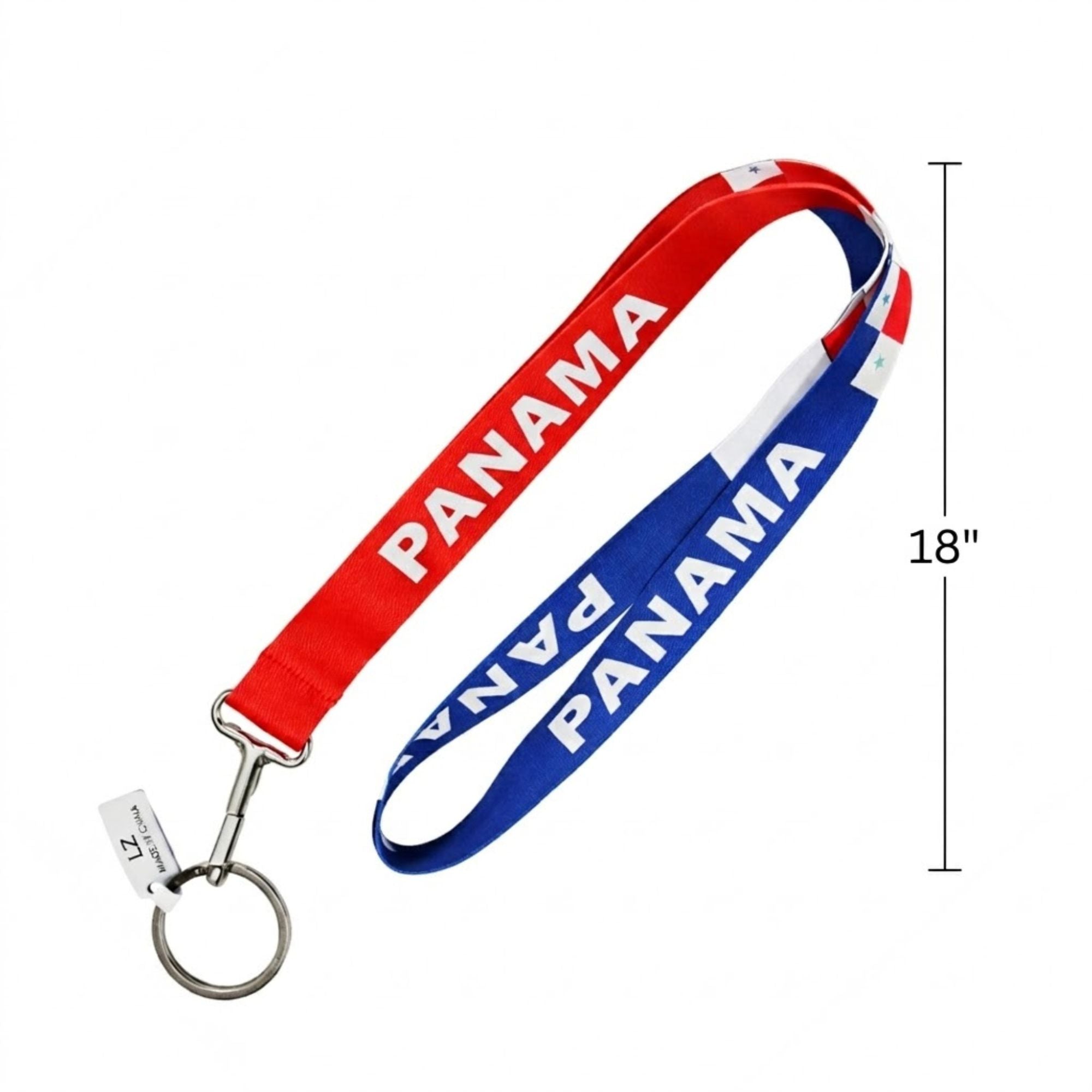 18" Panama Flag Lanyard Patriotic Neck Strap Keychain Lanyards product detail image