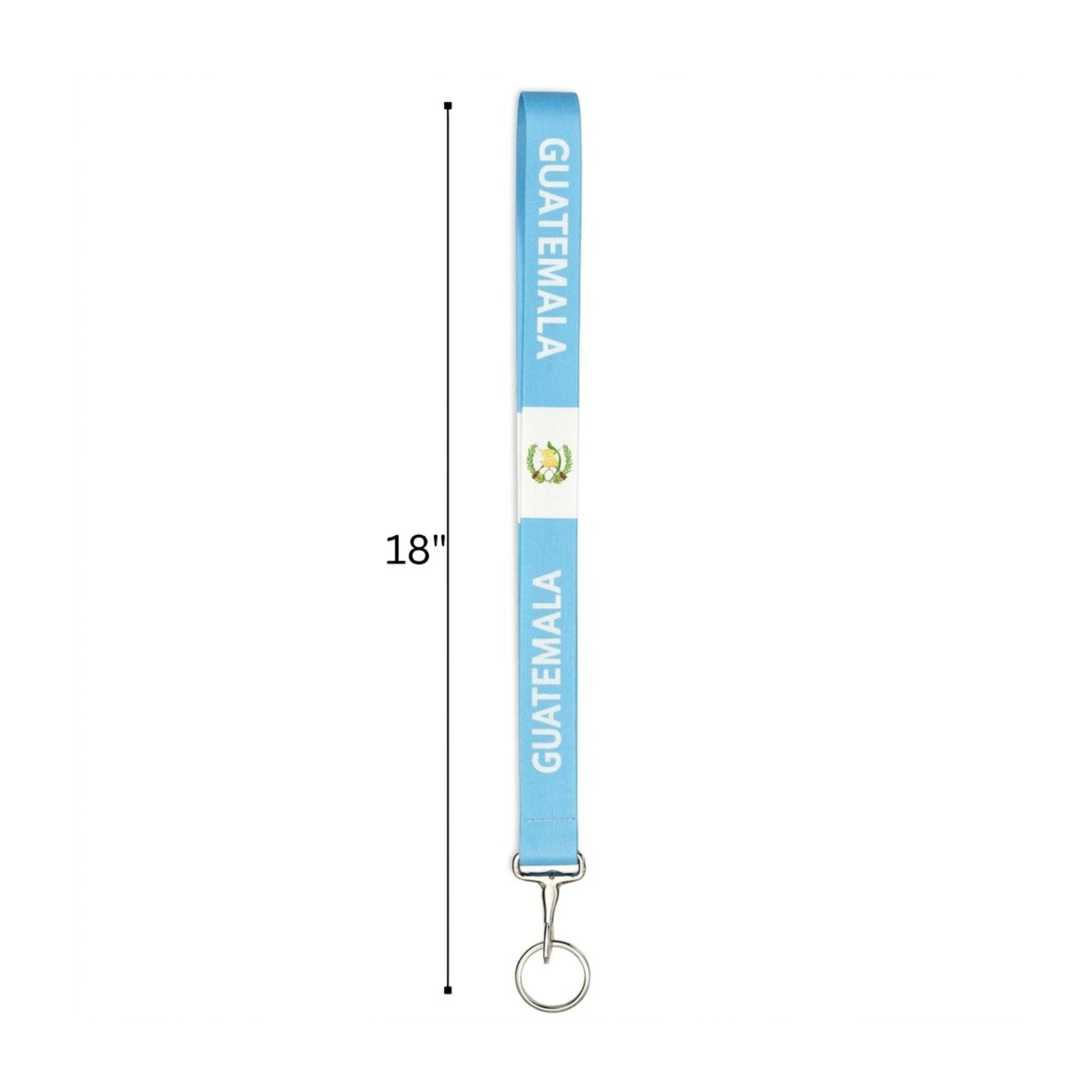 18" Guatemala Flag Lanyard National Heritage Neck Strap Lanyards product detail image
