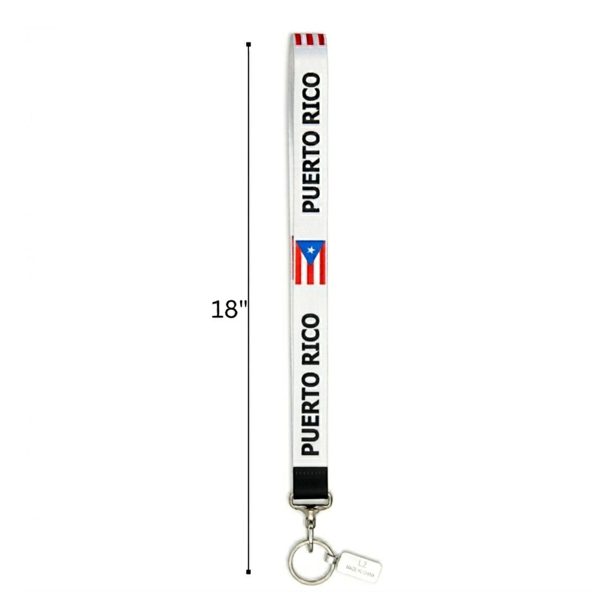 18" Puerto Rico Flag Lanyard Neck Strap for Keys and IDs product detail image