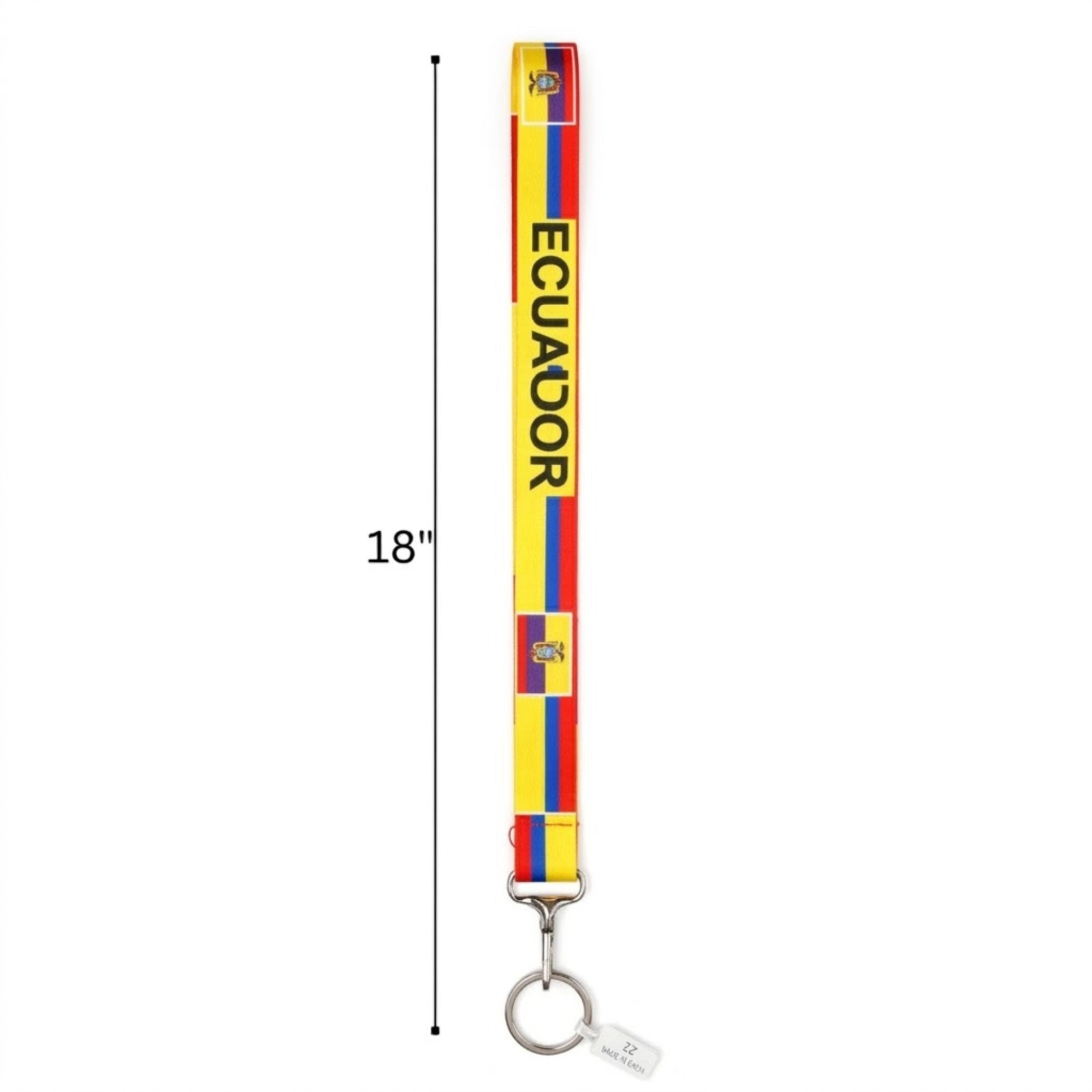 18" Ecuador Flag Lanyard Neck Strap for Keys & IDs product detail image