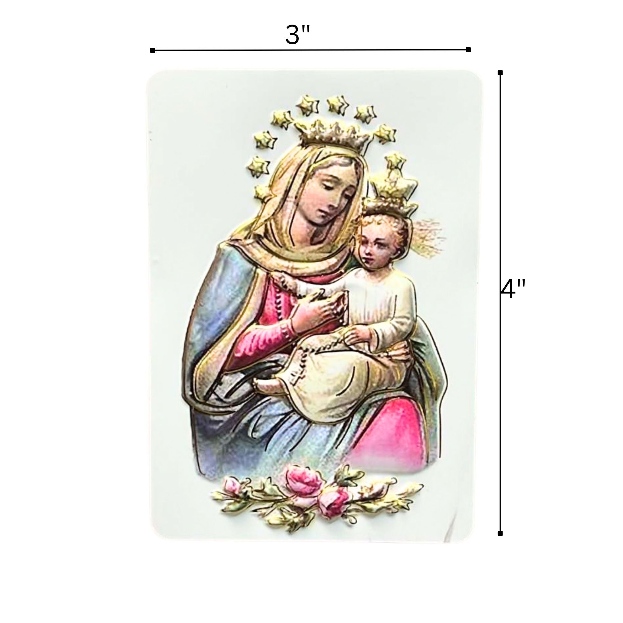 3x4 Virgin Mary with Child Religious Refrigerator Magnet Refrigerator Magnets Novelty product detail image