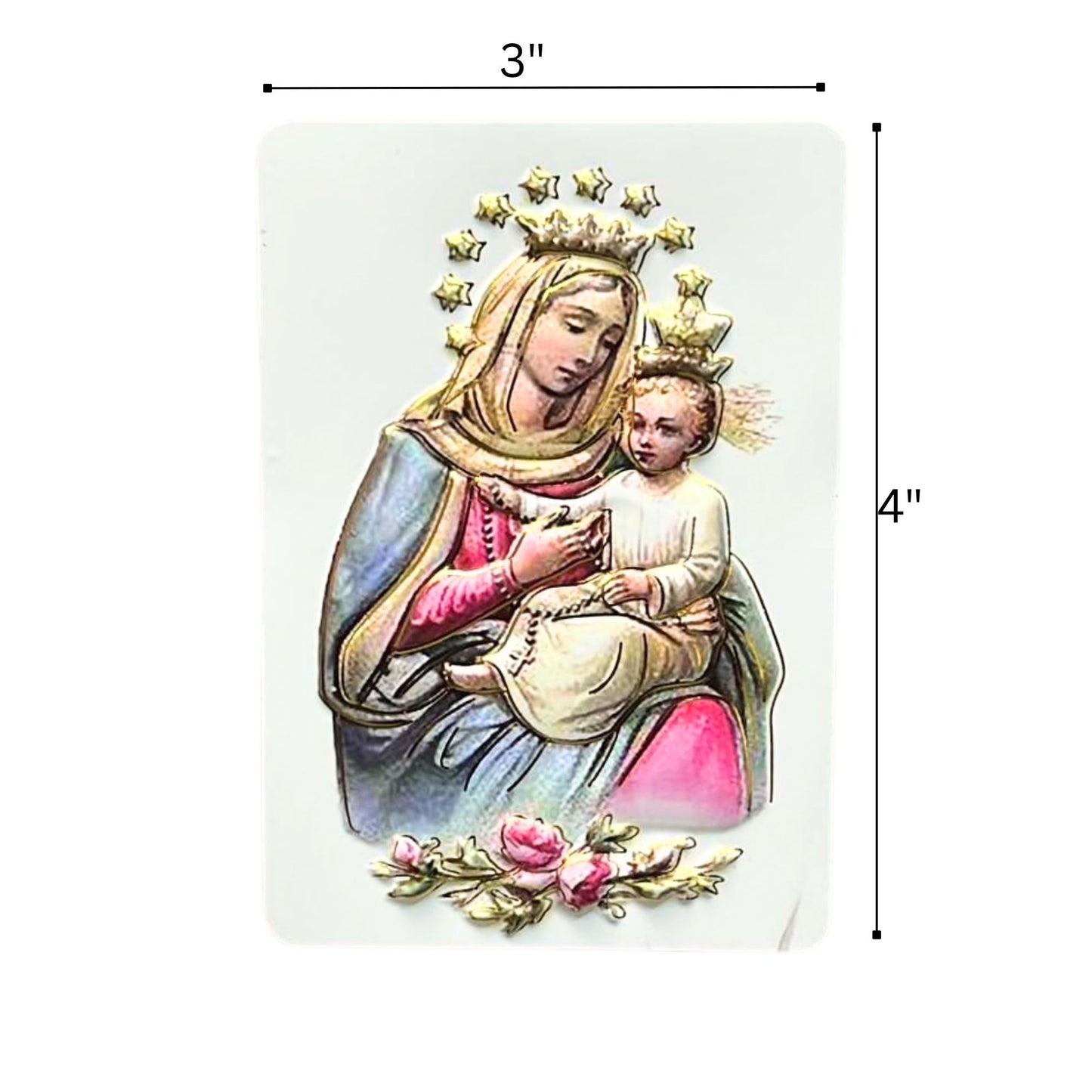 3x4 Virgin Mary with Child Religious Refrigerator Magnet Refrigerator Magnets Novelty product detail image