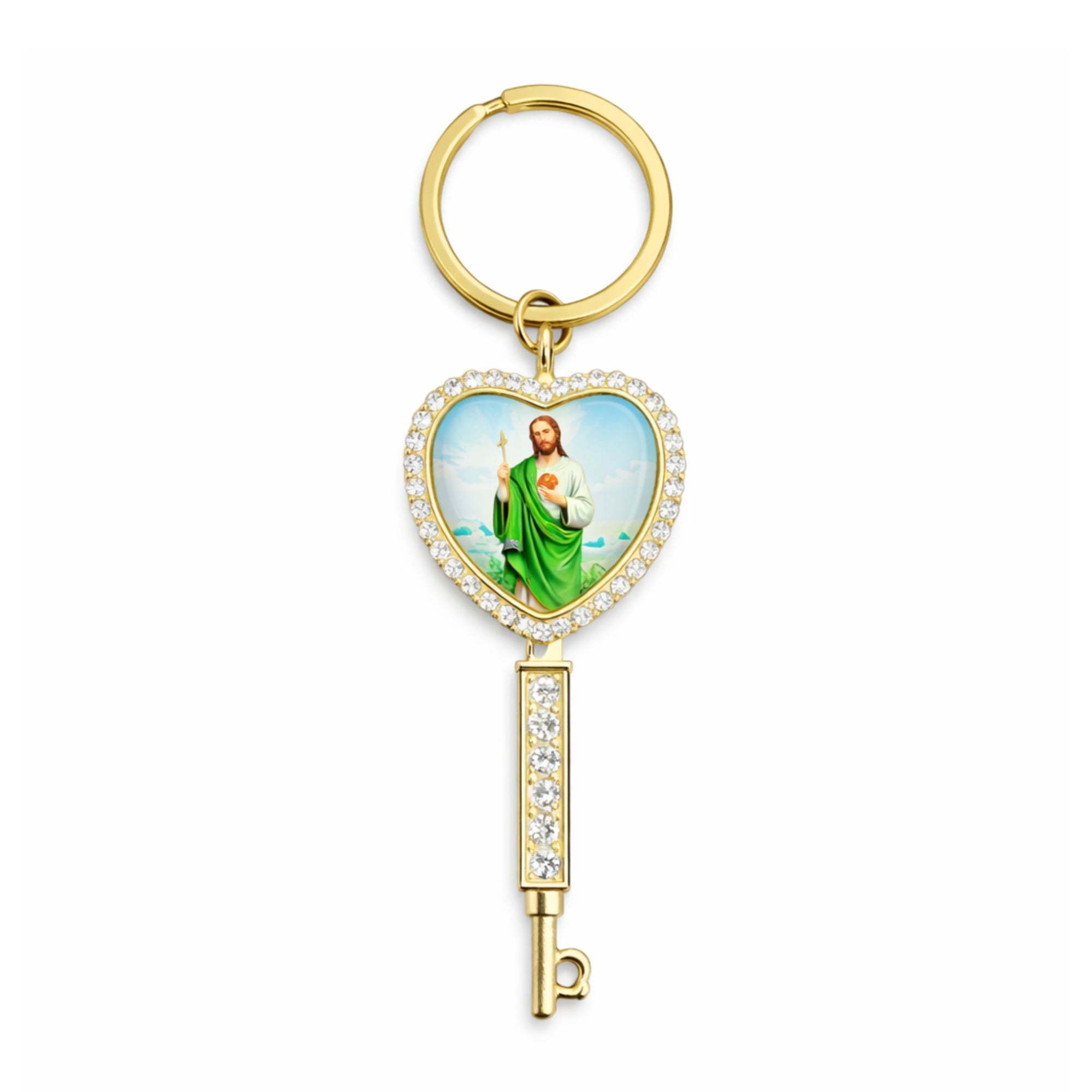 4.9" Saint Michael Archangel Keychain Protection Religious Gift main product image