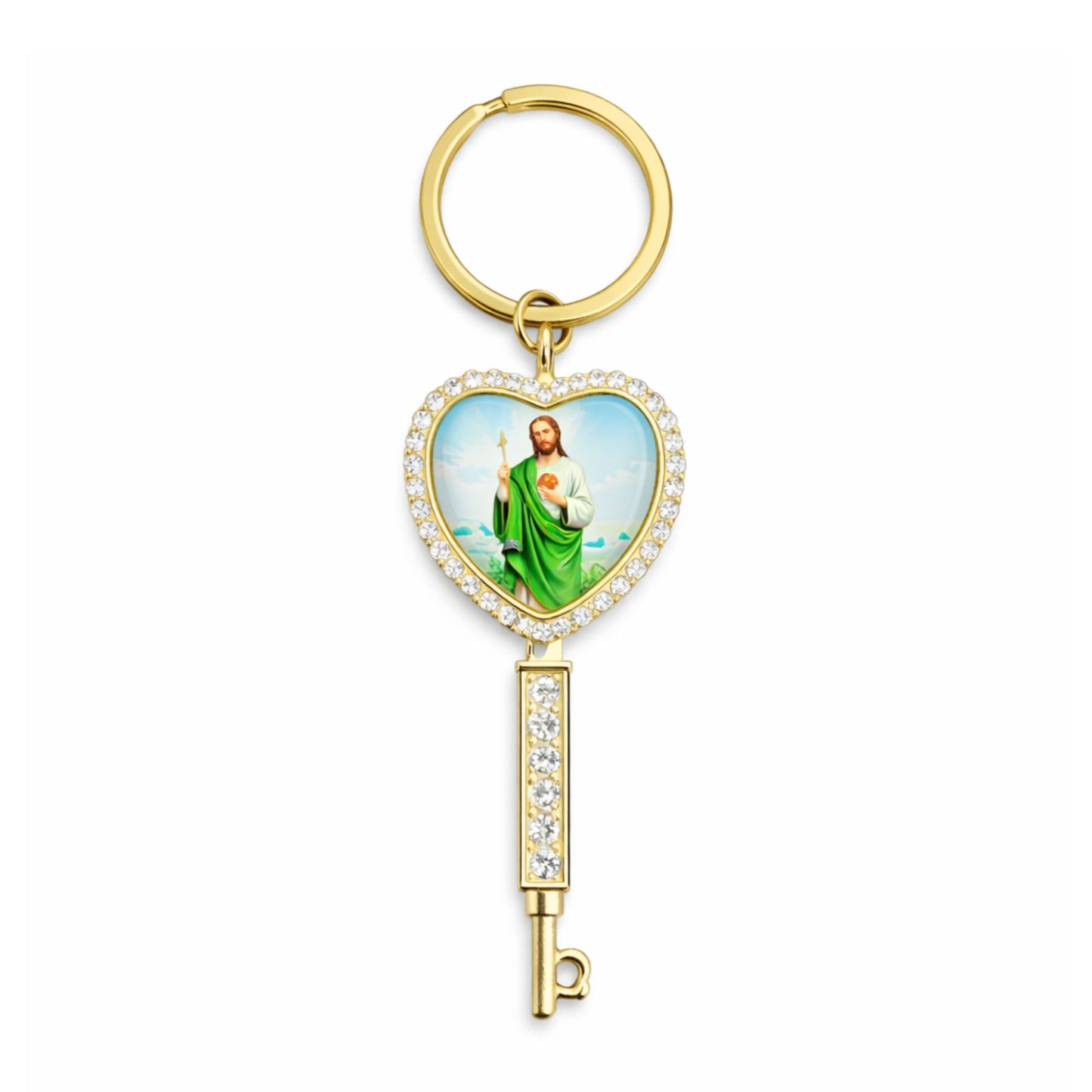 4.9" Saint Michael Archangel Keychain Protection Religious Gift main product image
