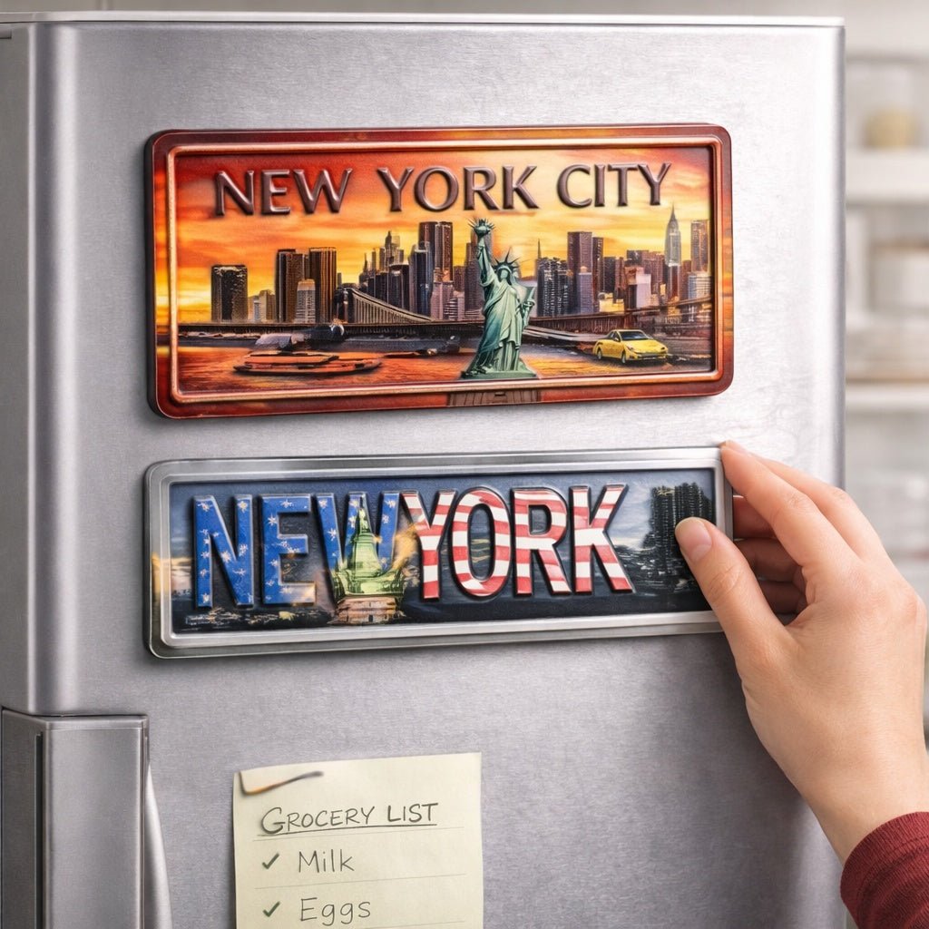 4.8" x 1.8" New York Embossed Magnet – NYC Souvenir Fridge Decor Souvenir Magnets product image 9